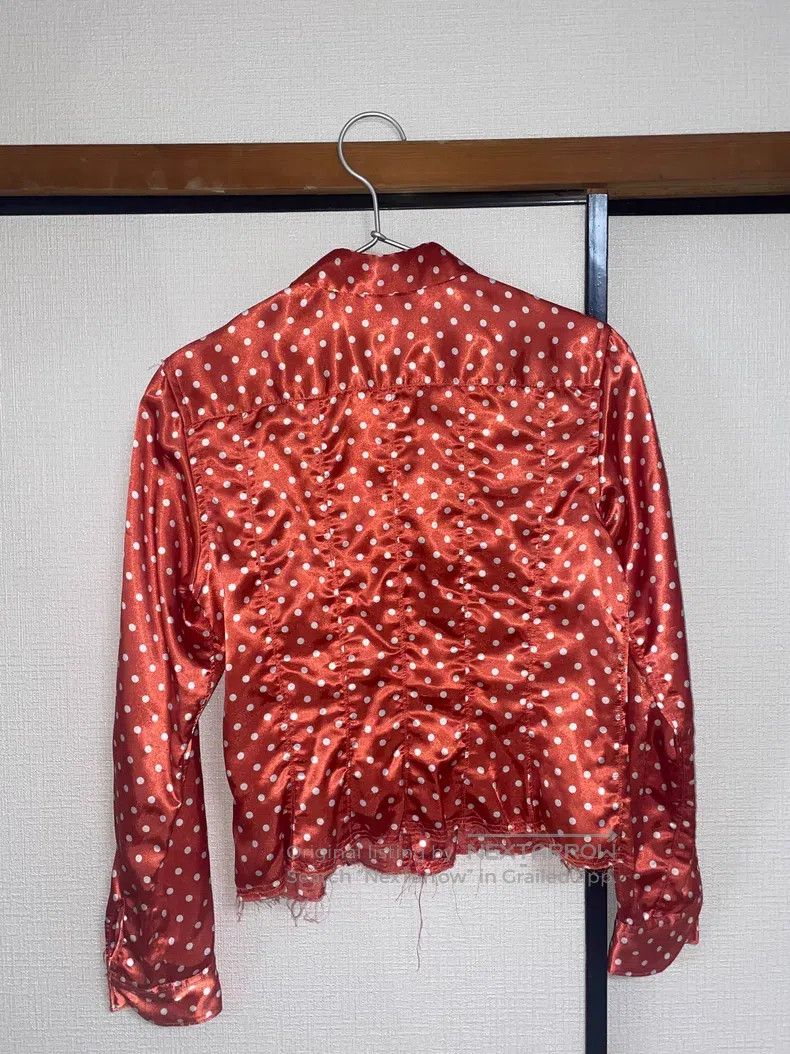 Comme des Garcons Comme Des Garcons Satin polka dot shirt with lace decorati Size S / US 4 / IT 40 - 4 Thumbnail