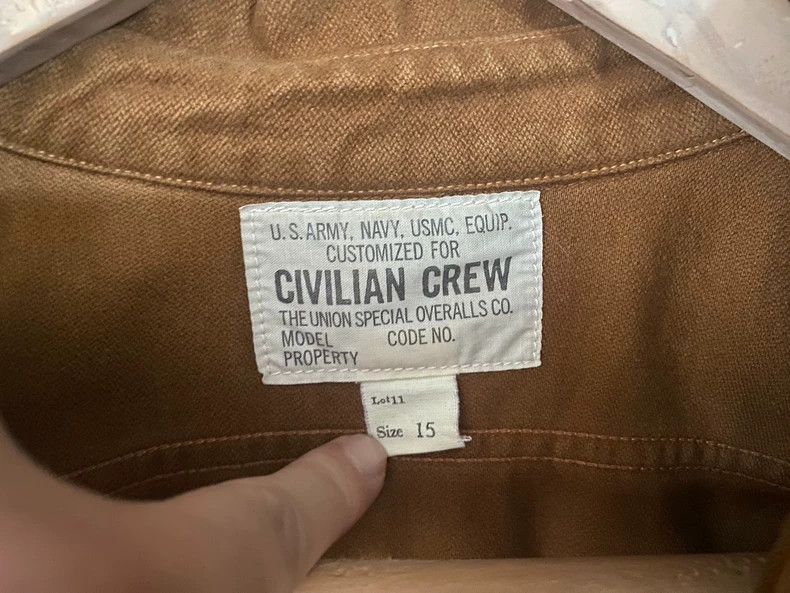 Freewheelers FREEWHEELERS Size 15 Union Special Military Shirt Size US XXS / EU 40 - 2 Thumbnail