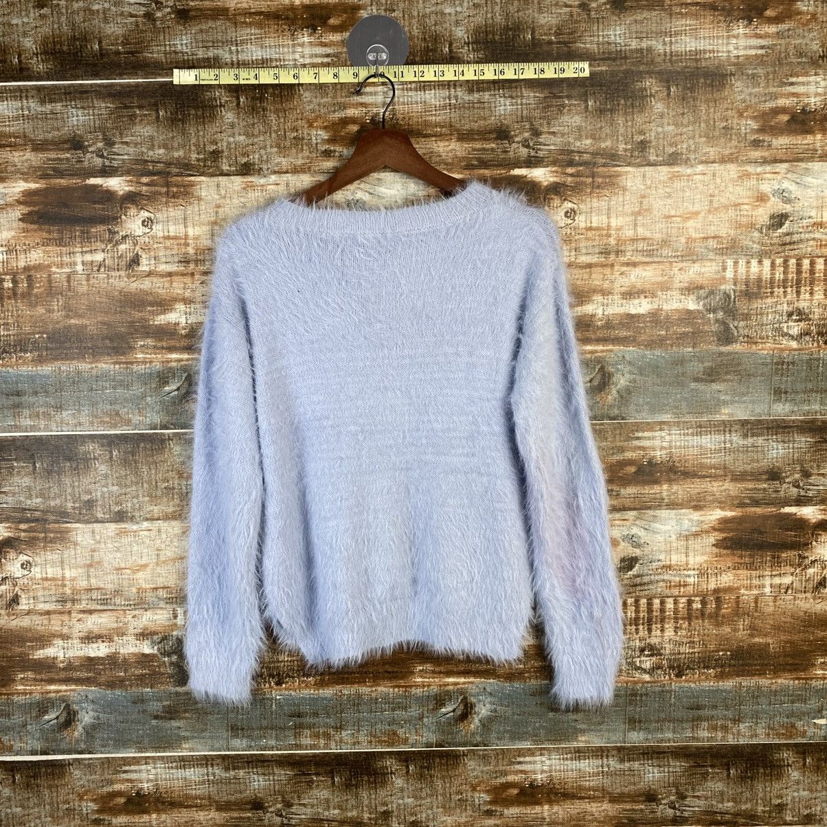 Homespun Knitwear DL Khalita Blue shaggy fur Mohair Knitwear #C1077 Size M / US 6-8 / IT 42-44 - 12 Thumbnail