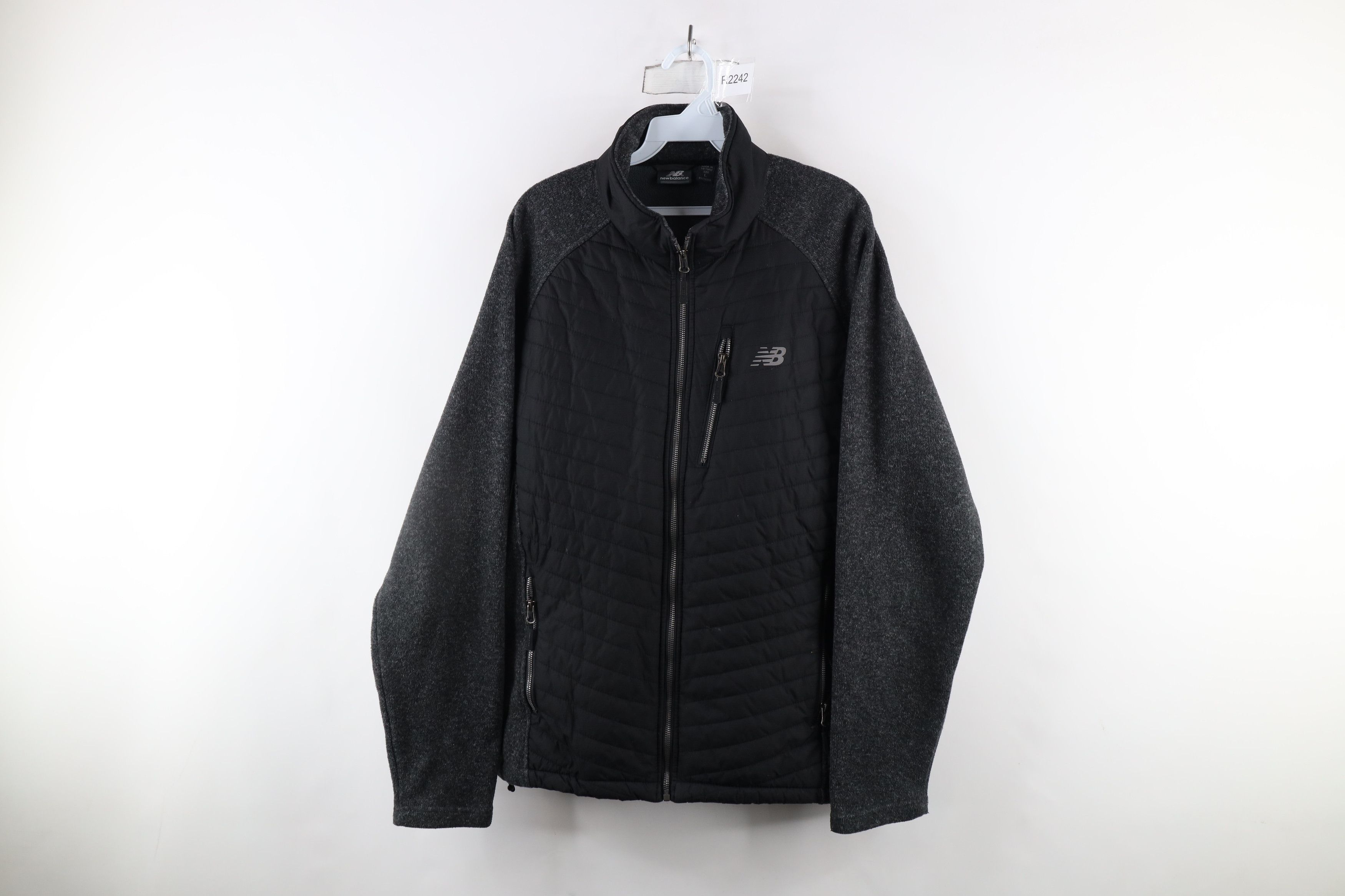 New Balance Vintage New Balance Quilted Knit Sweater Jacket Swacket Grailed