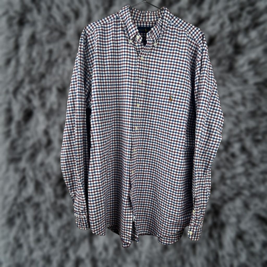 Ralph Lauren Ralph Lauren XLT Button-Down Shirt Men’s XLT Long Sleeve Plaid Check Blue Red Classic Fit Tall/Long Size US XL / EU 56 / 4 - 1 Thumbnail