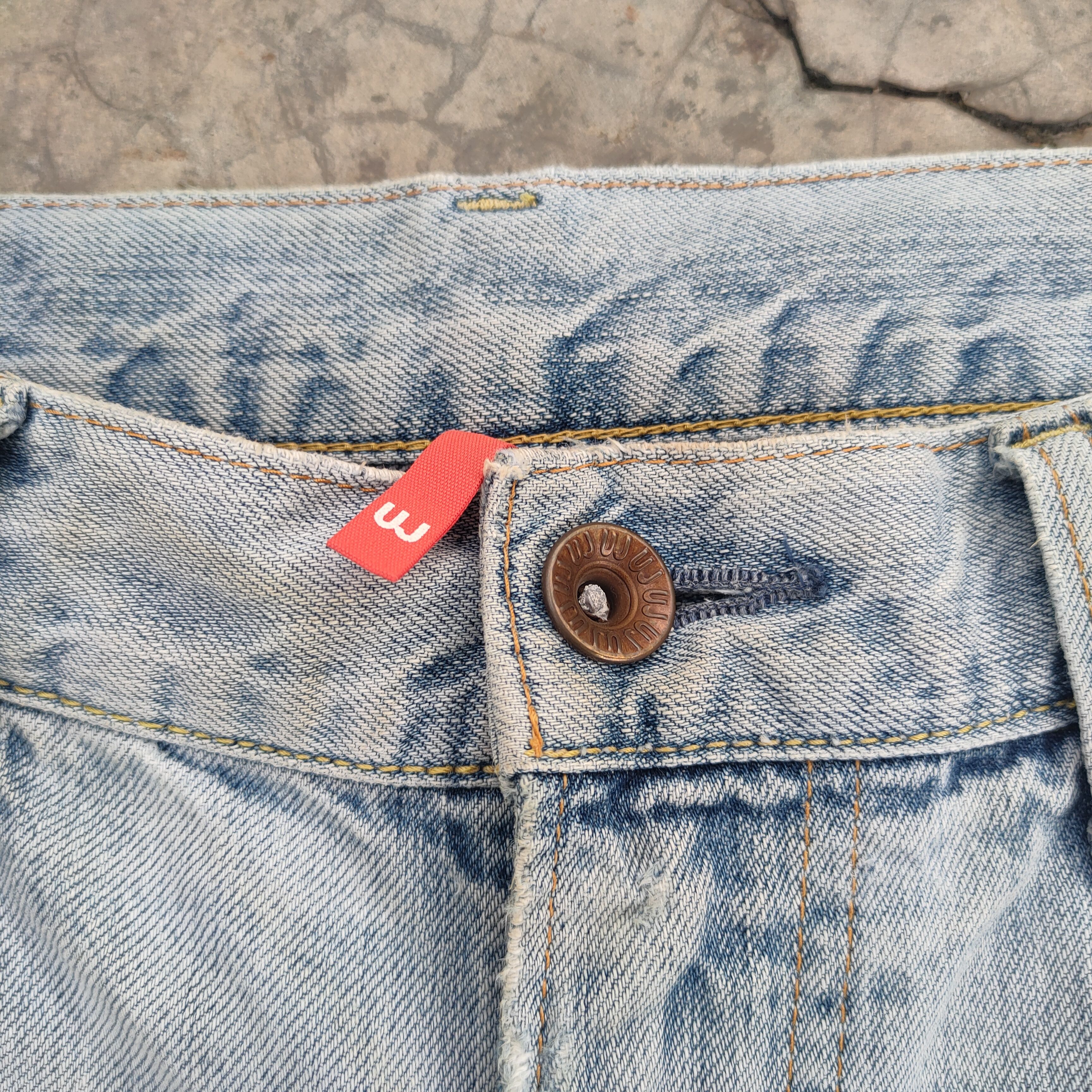 Japanese Brand Vintage japanese ripped faded MUD WASHED jeans denim pants Size US 34 / EU 50 - 4 Thumbnail