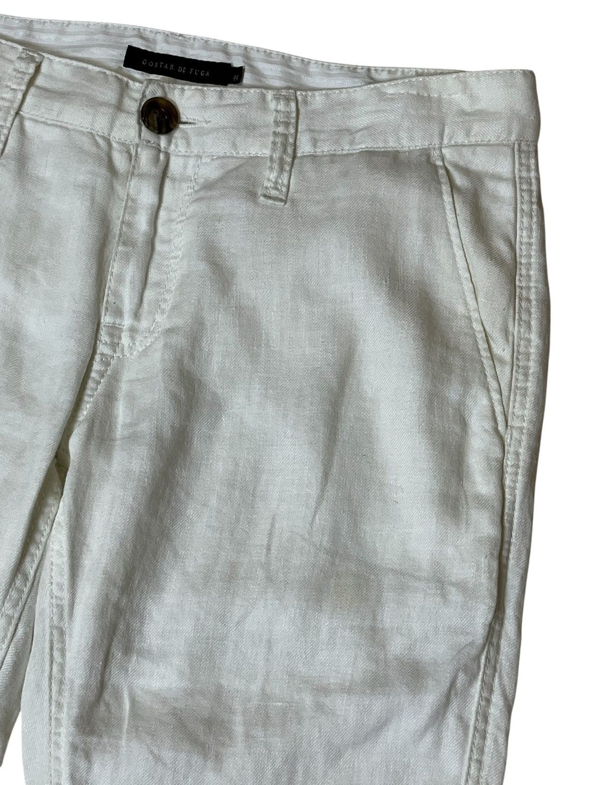GOSTAR DE FUGA Archival japanese GOSTAR DE FUGA white linen casual pants Size US 31 - 5 Thumbnail