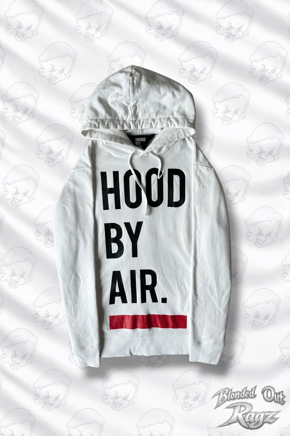 Hood By Air FW15 Hood By Air Runway Striped White Hoodie Size US XL / EU 56 / 4 - 1 Thumbnail