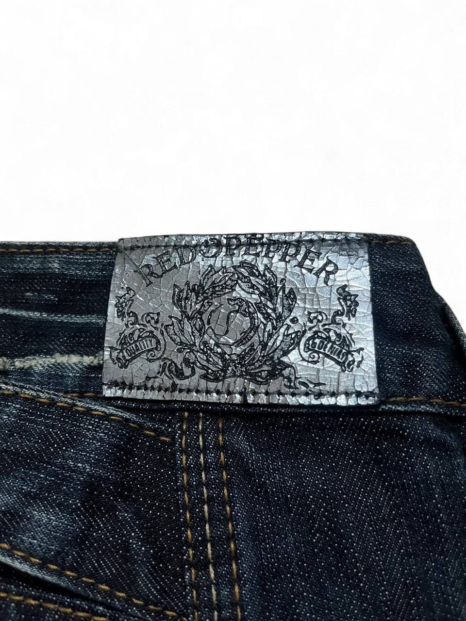 Tornado Mart Flare Jeans redpepper stud distressed low rise buckleback Size US 28 / EU 44 - 10 Thumbnail