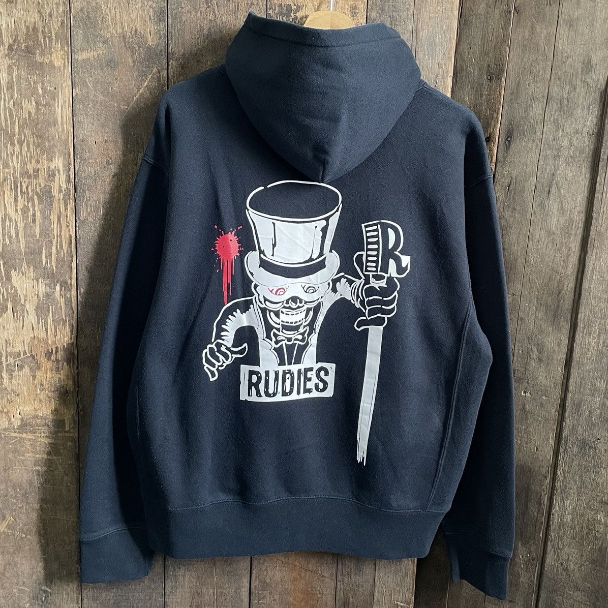 image of Rudies Underground Hoodie in Black, Men's (Size Large)