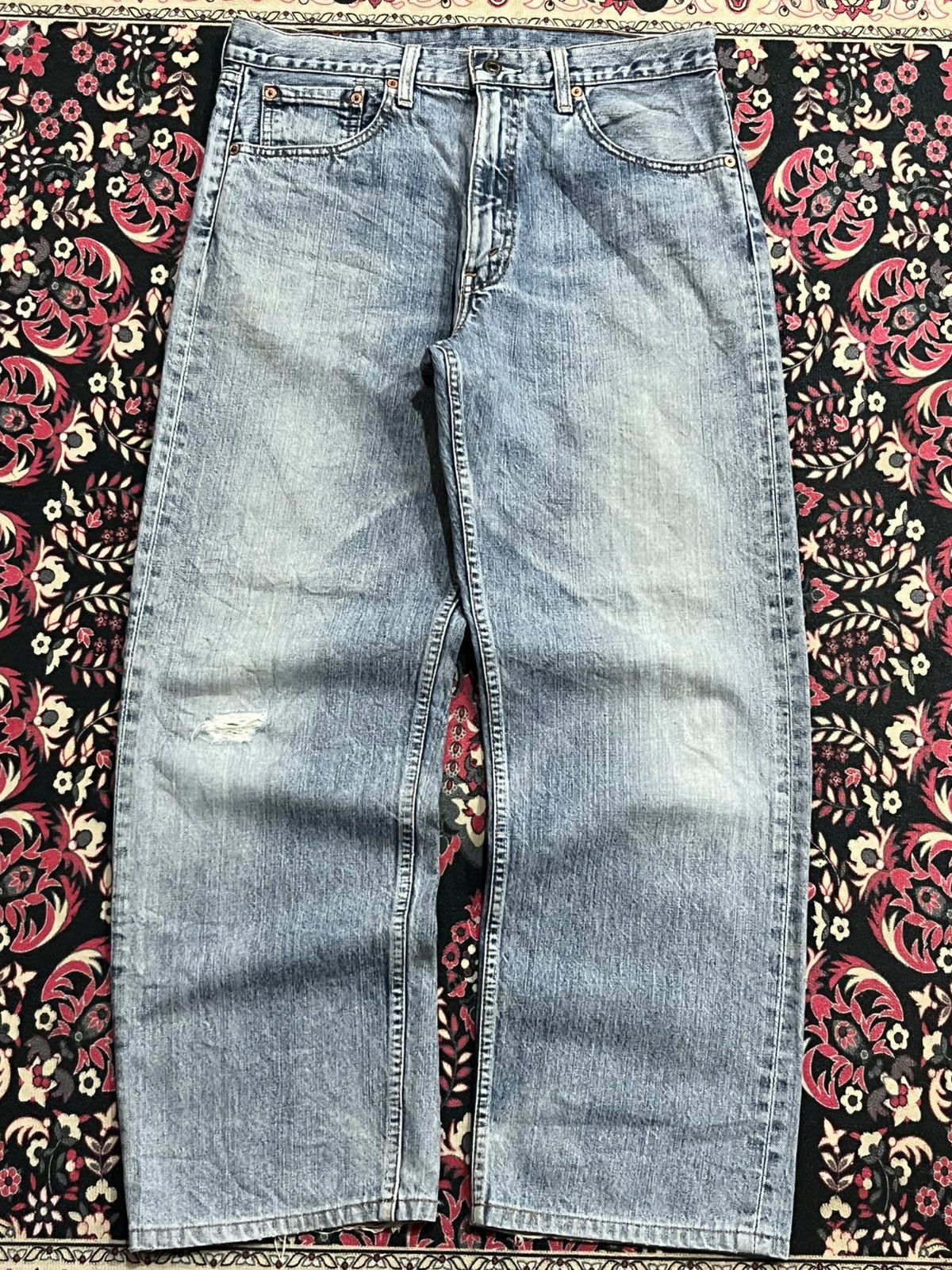 Levi's (33x34) Vintage Y2K Levi’s 503 Blue Washed Loose Cut Jeans Size US 33 - 1 Thumbnail