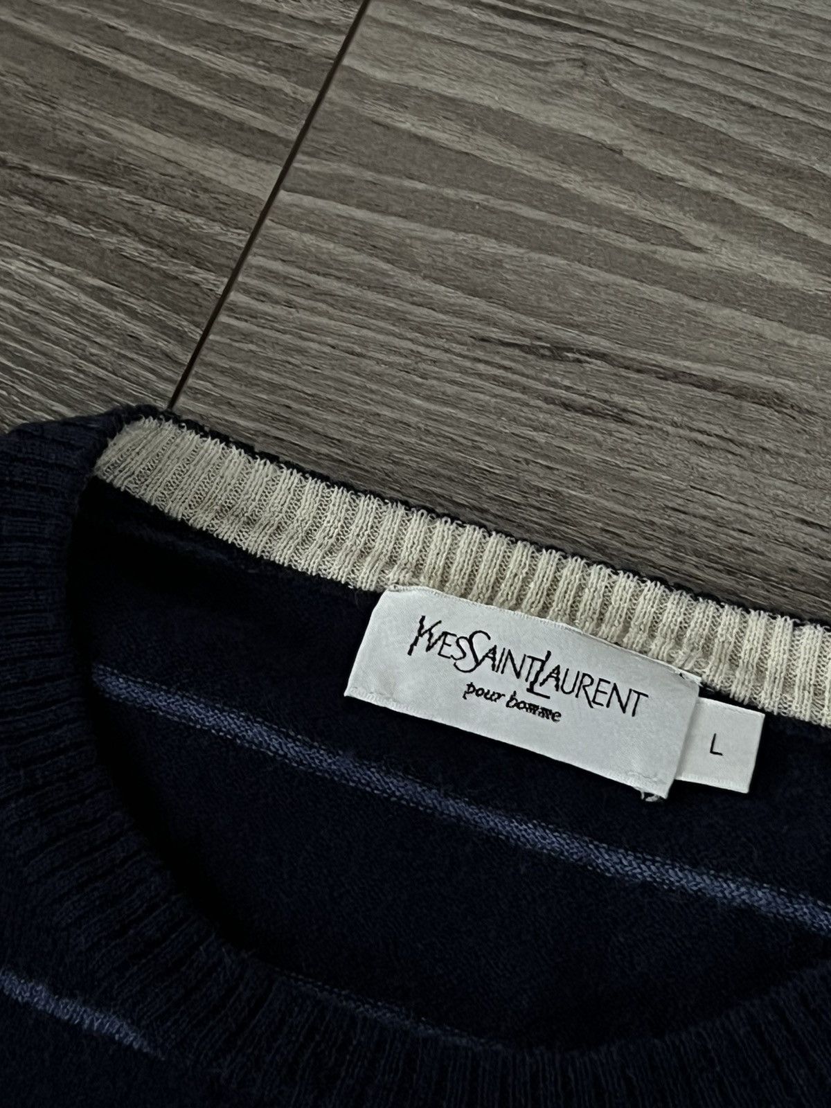 Yves Saint Laurent ‼️Vintage YSL YvesSaintLaurent Wool Knit Logo Sweater ‼️ Size US M / EU 48-50 / 2 - 9 Thumbnail