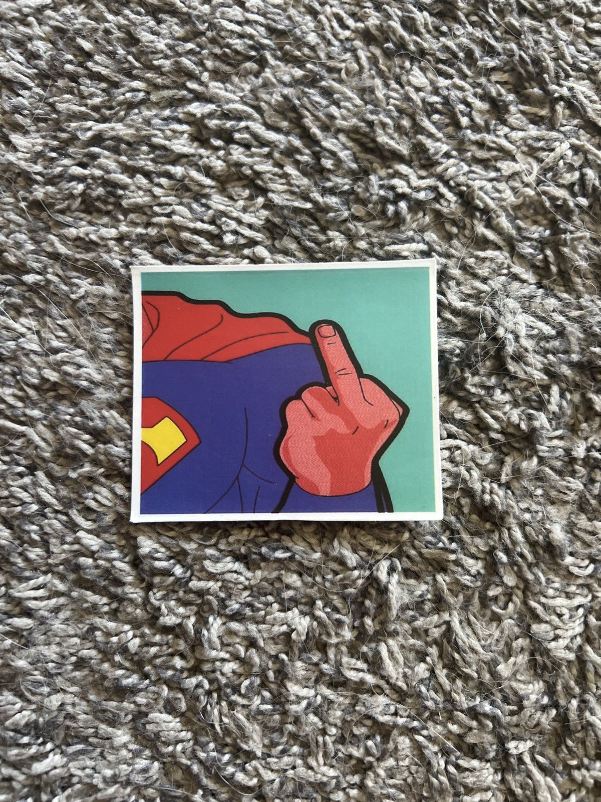 DC Comics Superman Giving The Middle Finger Sticker Size ONE SIZE - 1 Thumbnail