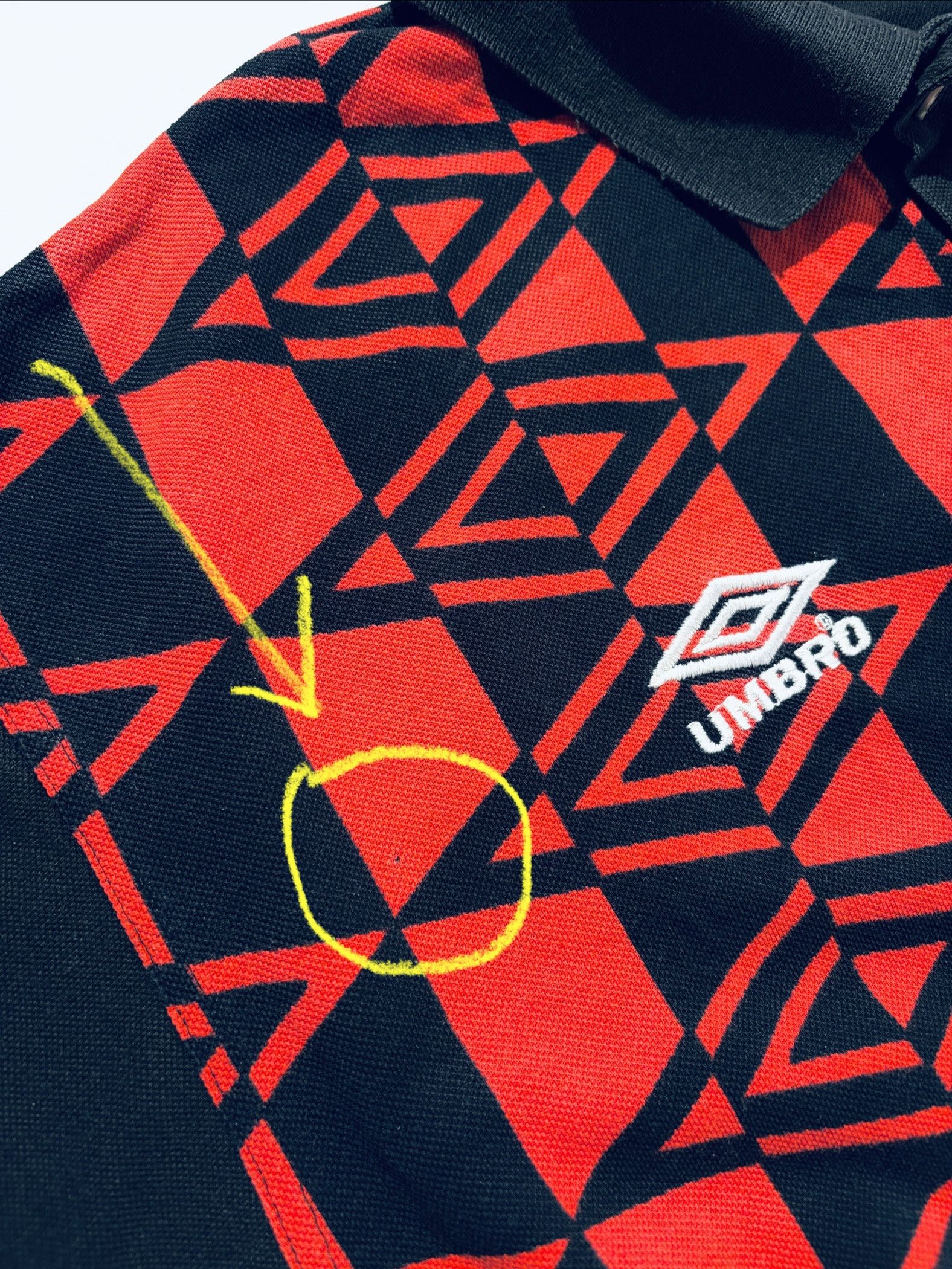 Umbro Manchester United Polo Training Shirt 1990 1992/ 90-92 Size US XL / EU 56 / 4 - 13 Thumbnail