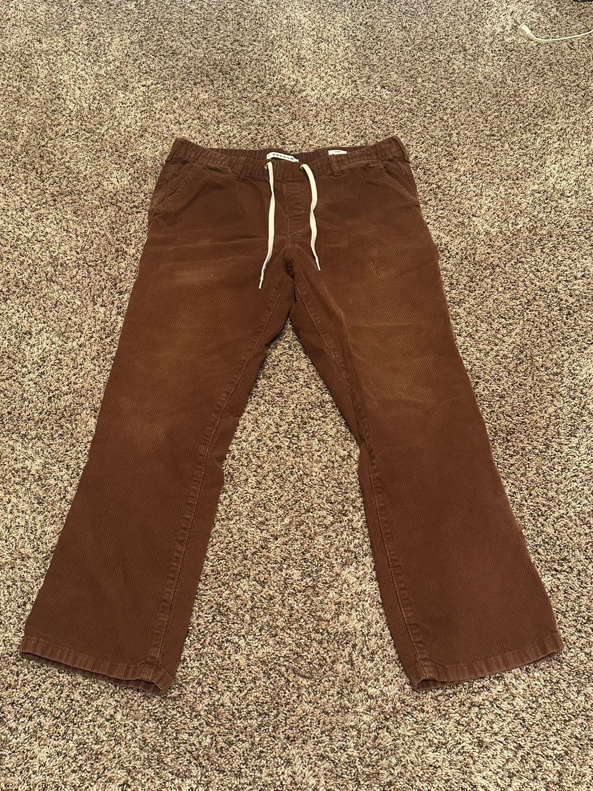 Pacsun PacSun Corduroy Pants Mens Medium Loose Drawstring Carpenter Size US 32 / EU 48 - 1 Thumbnail