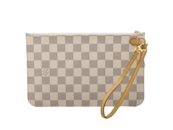Louis Vuitton Louis Vuitton Neverfull Damier Azur White Pouch Size ONE SIZE - 2 Thumbnail