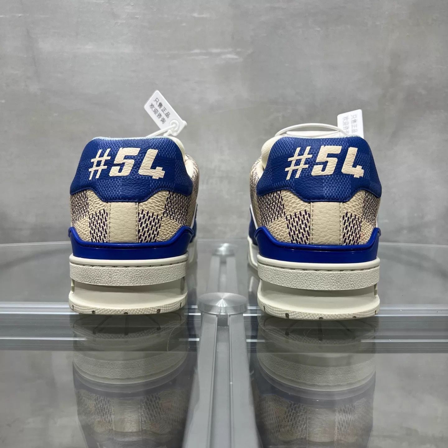 Louis Vuitton LV Trainer White Blue Monogram UK8/42 Size US 9 / EU 42 - 6 Thumbnail