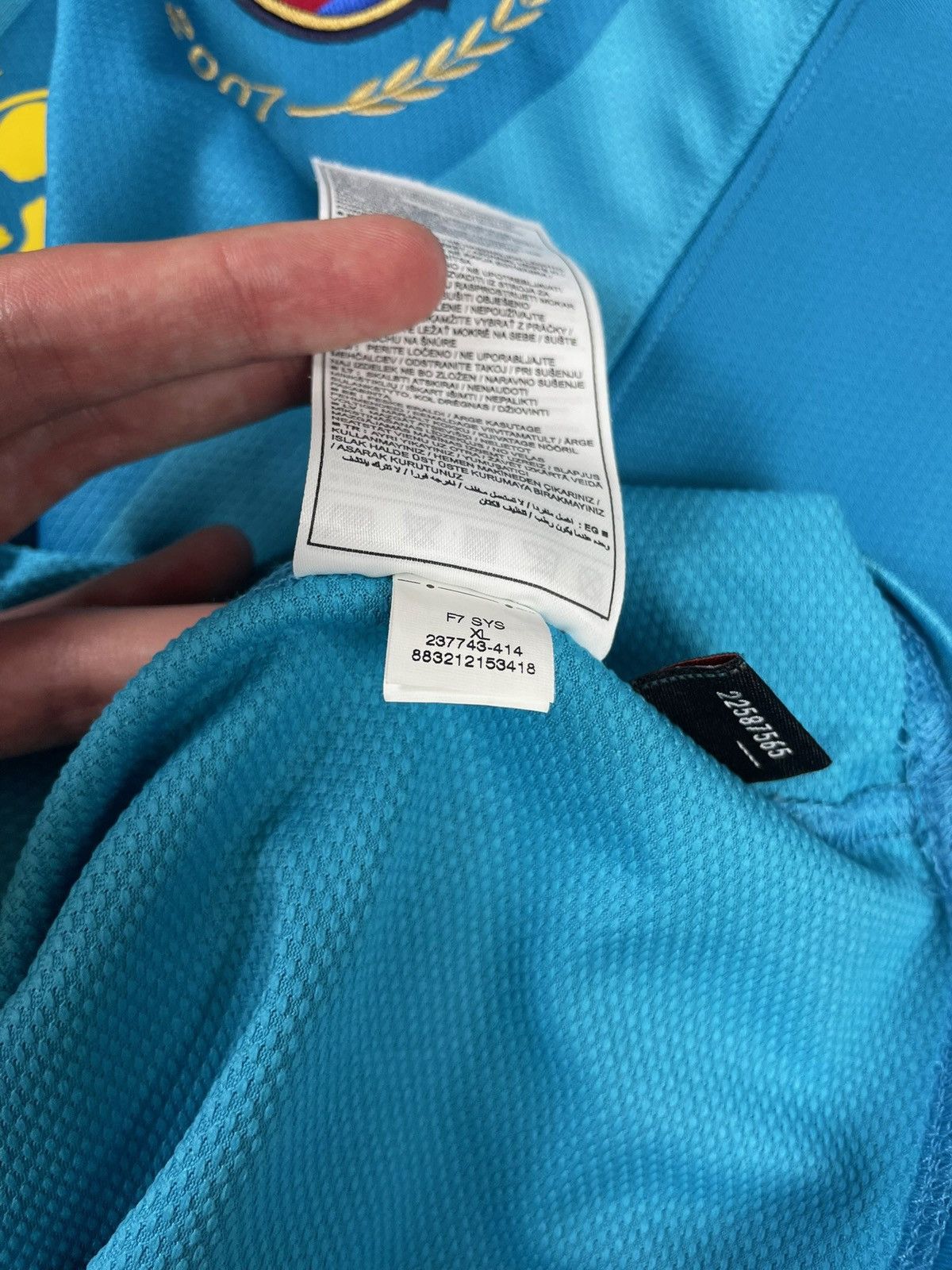 Nike Vintage nike Barcelona soccer jersey blue away size XL rare Size US XL / EU 56 / 4 - 6 Thumbnail