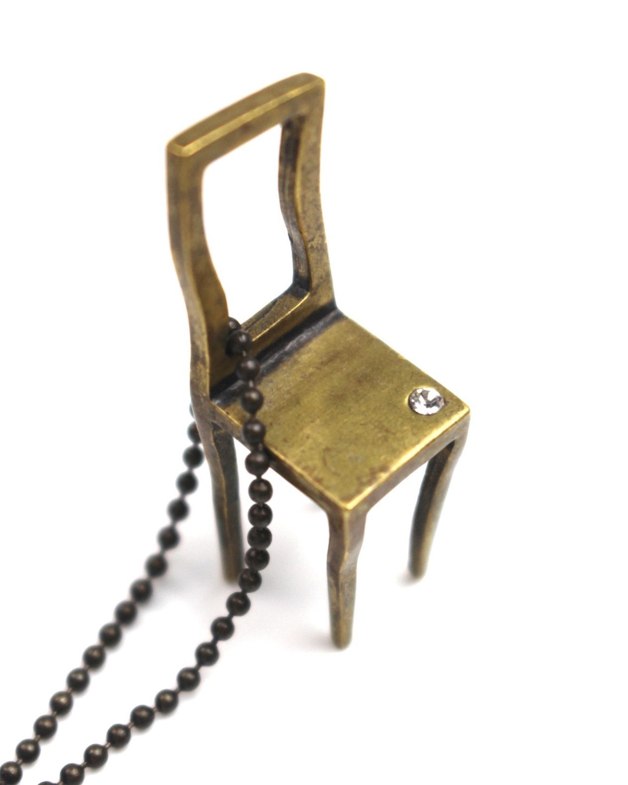 Vintage 2000S JAPANESE MADE BRASS CHAIR CHARM NECKLACE Size ONE SIZE - 1 Thumbnail