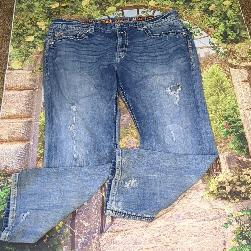 Rock Revival ROCK revival Fergus straight distressed jeans size 44 Size US 44 / EU 60 - 1 Thumbnail