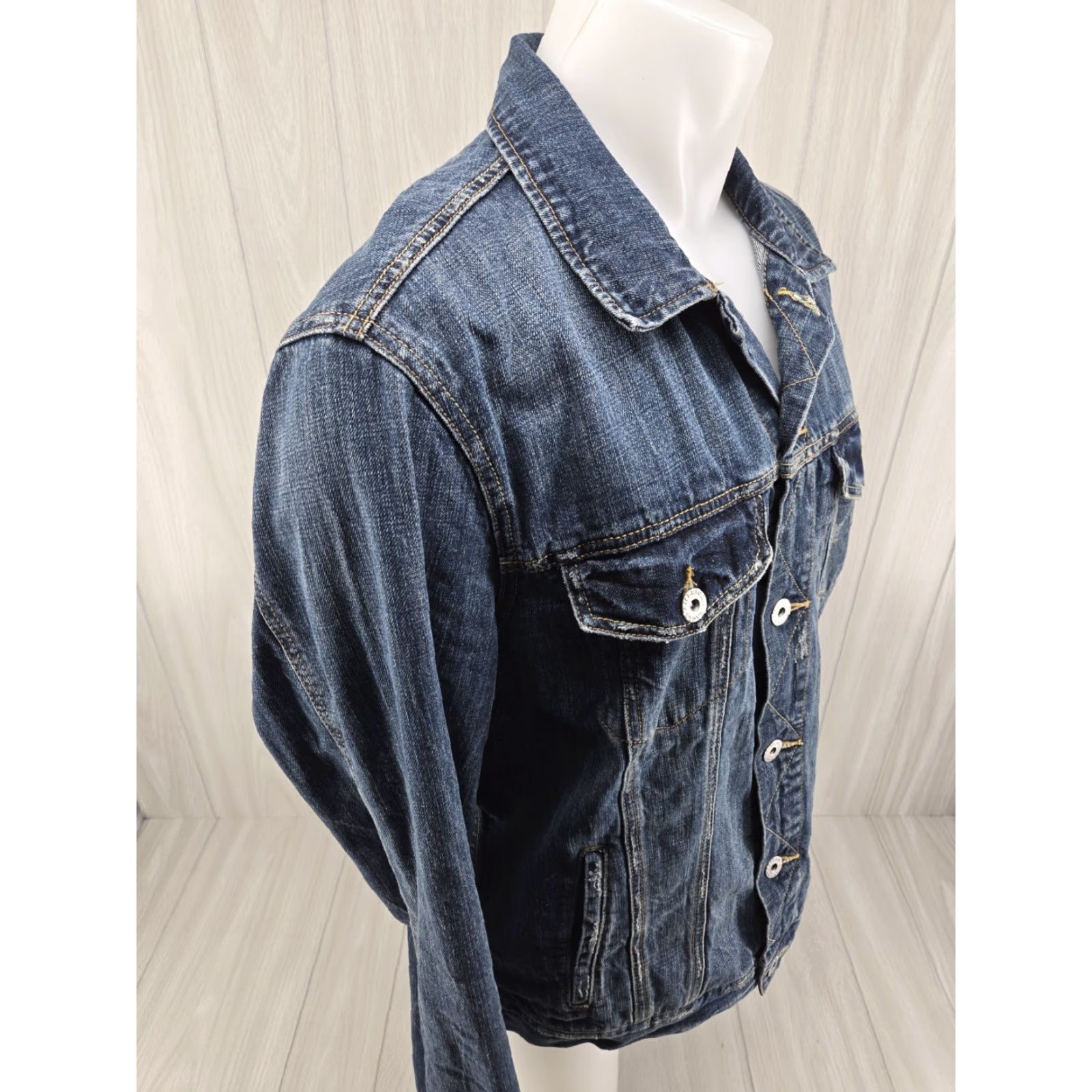 American Eagle Outfitters VINTAGE AMERICAN EAGLE Mens Jacket XL Blue Button Up Trucker Cowboy Western Denim Size US XL / EU 56 / 4 - 6 Thumbnail