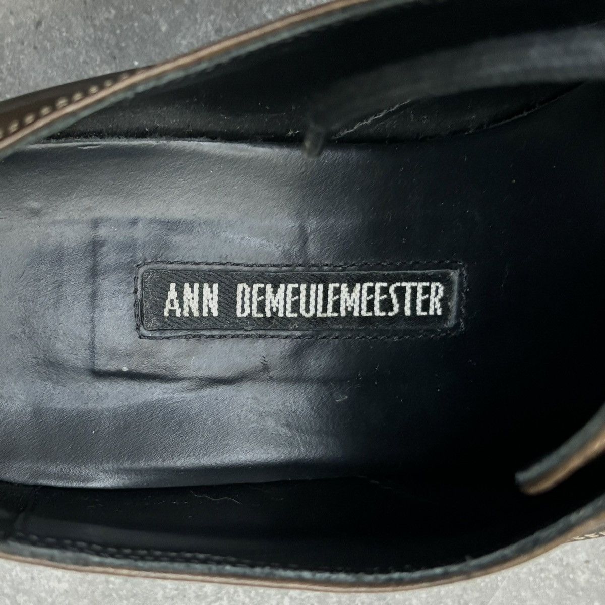 Ann Demeulemeester Ann Demeulemeester | Tea-Core Leather Distressed Derby Shoes Size US 7 / IT 37 - 4 Thumbnail