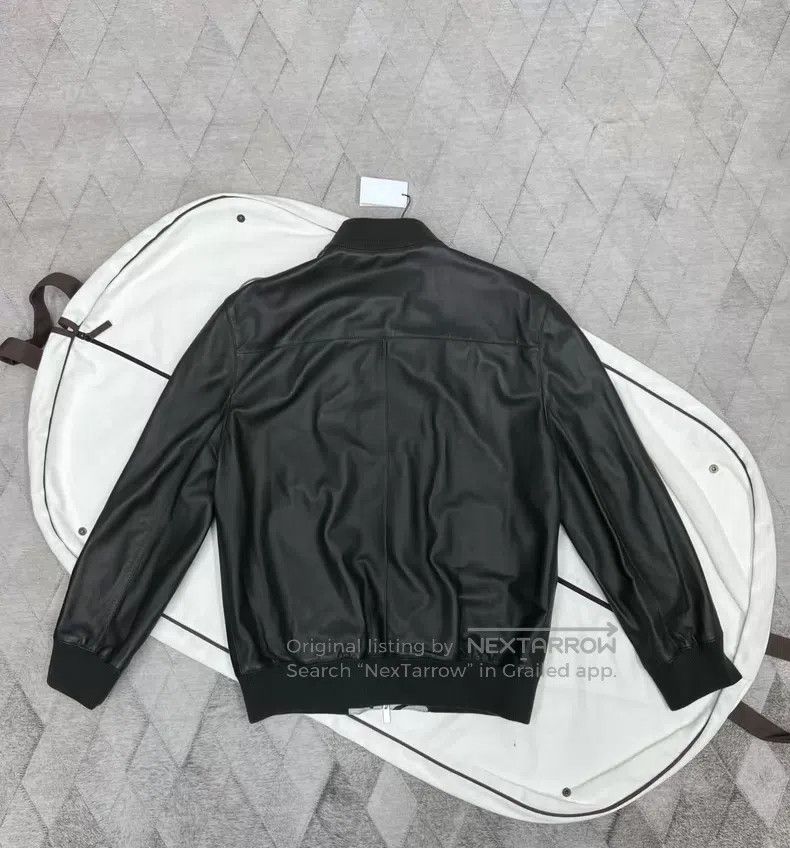 Hermes Hermes Double-Sided Leather Jacket, Dark Night Green Sheep Size US M / EU 48-50 / 2 - 3 Thumbnail