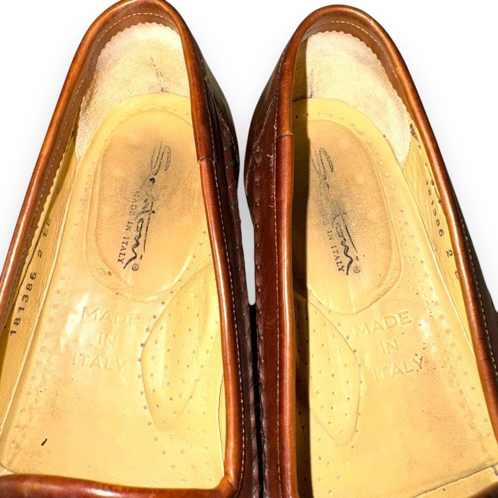 Santoni Santoni Saddle Brown Handmade in Italy Woven Loafers Size 8 Size US 8 / EU 41 - 10 Thumbnail