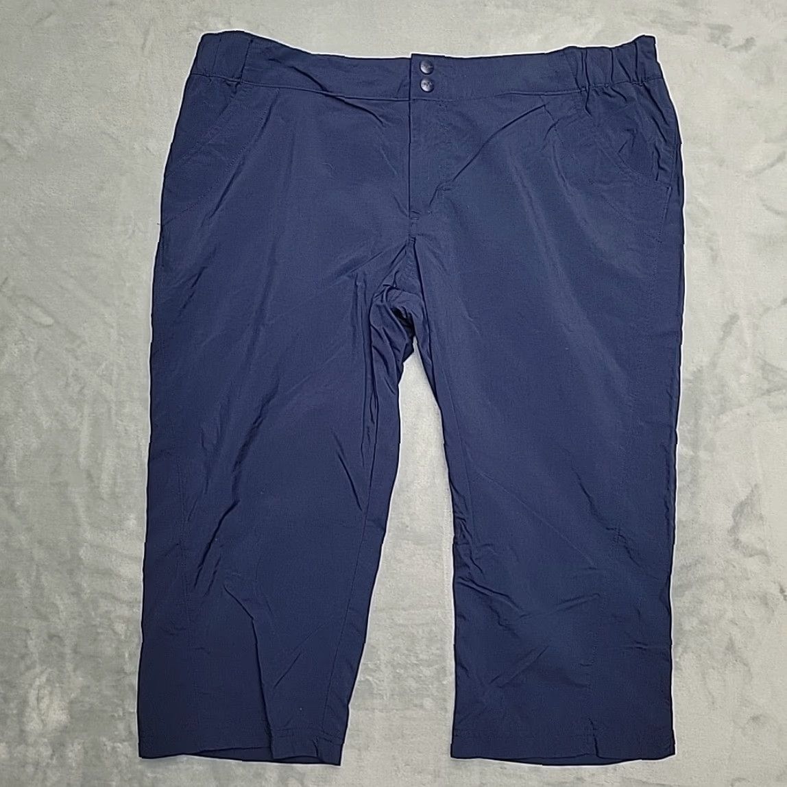 Vintage Columbia PFG Shorts Men L Blue Elastic Waist Lightweight UPF Fishing Bermuda Casual Outdoor UV Protection Size US 33 - 2 Thumbnail