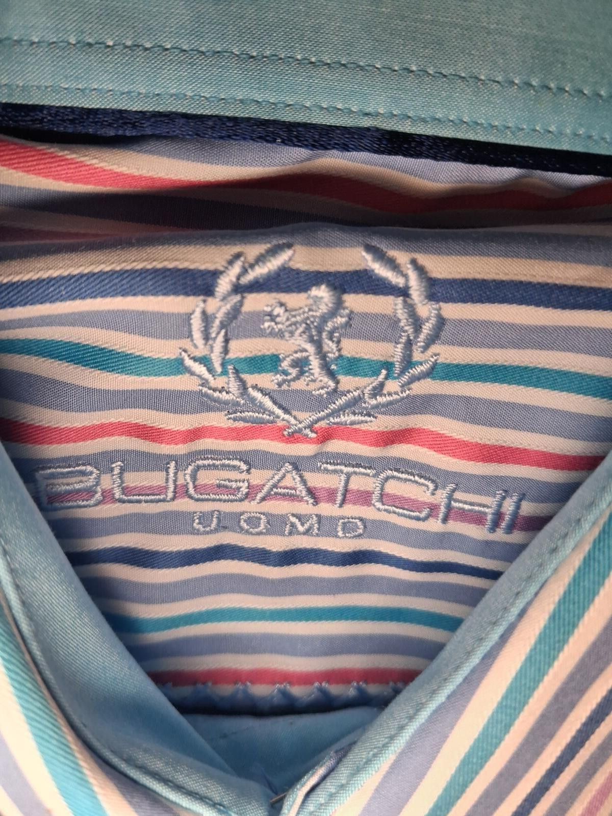 BUGATCHI NEW Bugatchi Uomo Dress Shirt 15-34/35 Small Multicolor Size US S / EU 44-46 / 1 - 2 Thumbnail