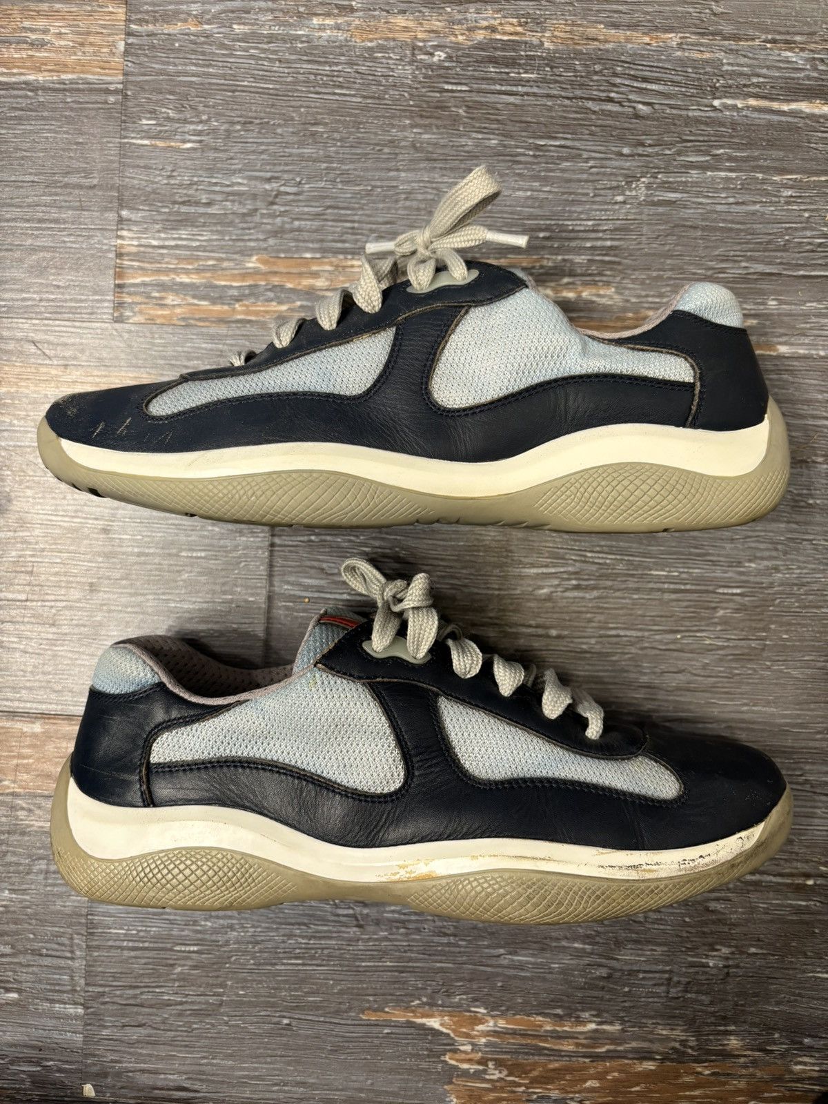 Prada Prada Americas Cup Navy Leather Size 8 Size US 8 / EU 41 - 2 Thumbnail