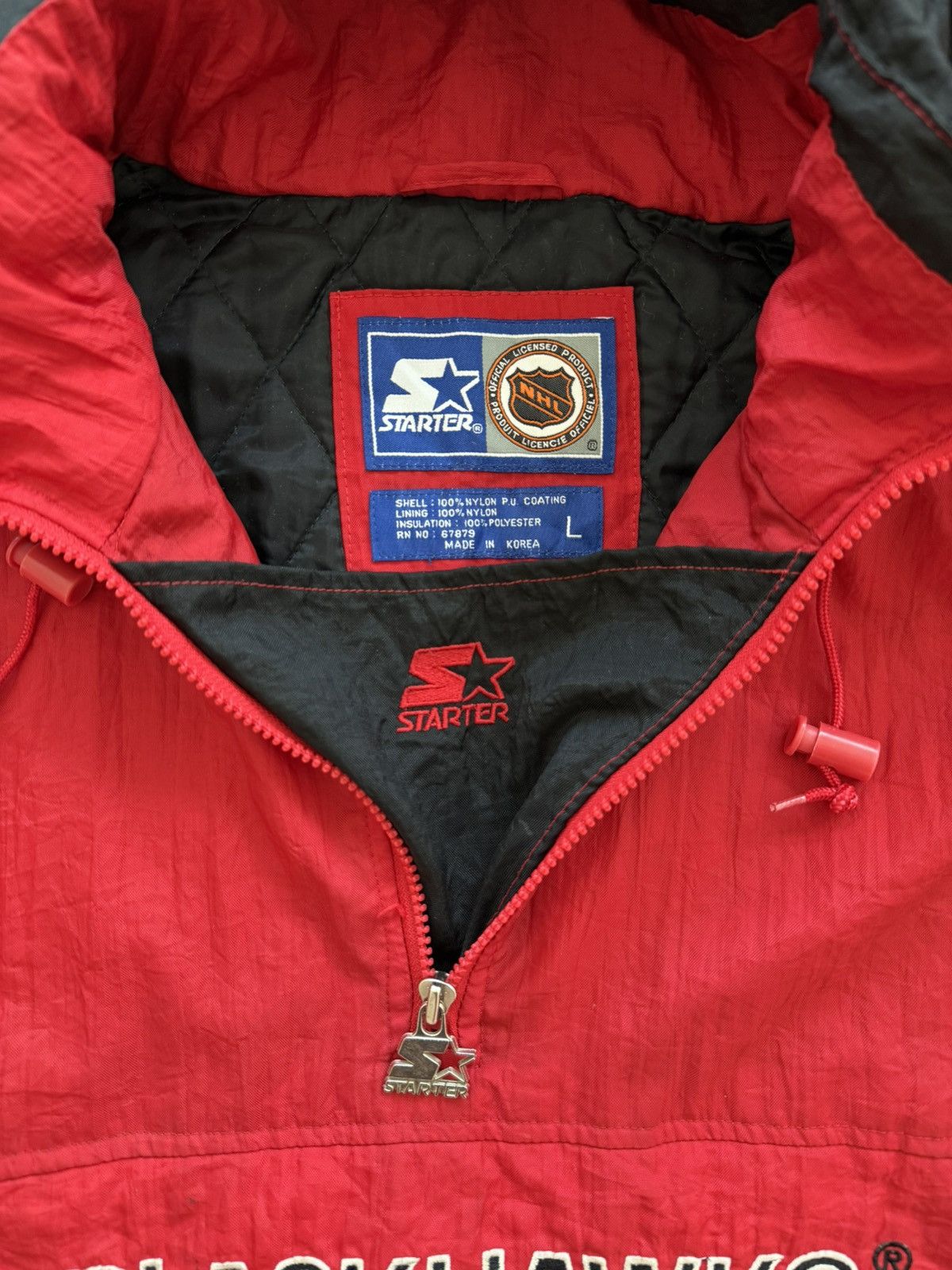 Starter Rare Vintage Chicago Blackhawks Starter Hoodie Jacket Size US L / EU 52-54 / 3 - 4 Thumbnail