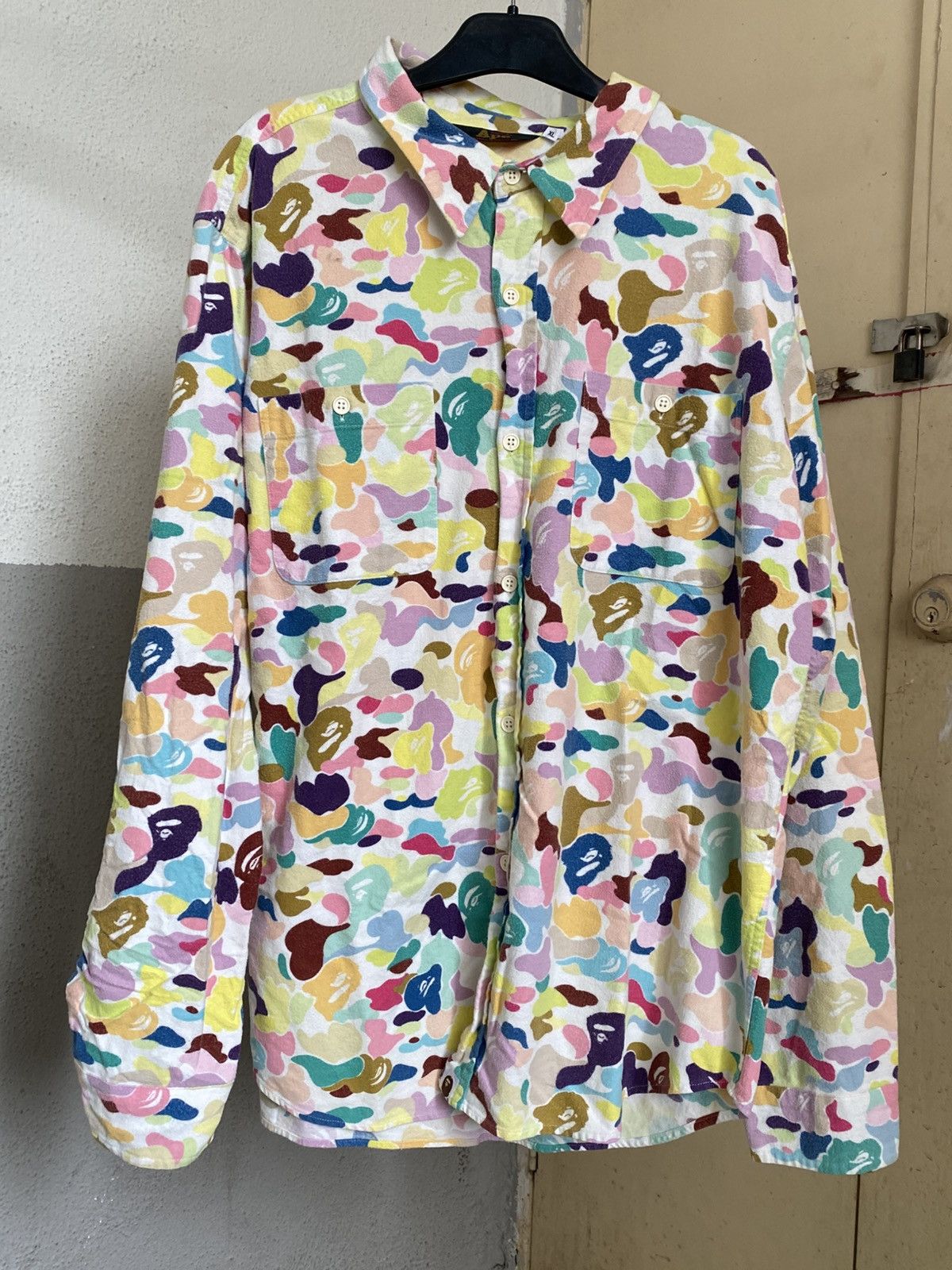Bape Vintage BAPE Multi Camo Button Up Shirt Size US XL / EU 56 / 4 - 1 Thumbnail