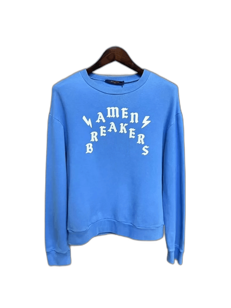 Louis Vuitton Blue Sweatshirt with Breakers Print-yf Size US M / EU 48-50 / 2 - 1 Thumbnail