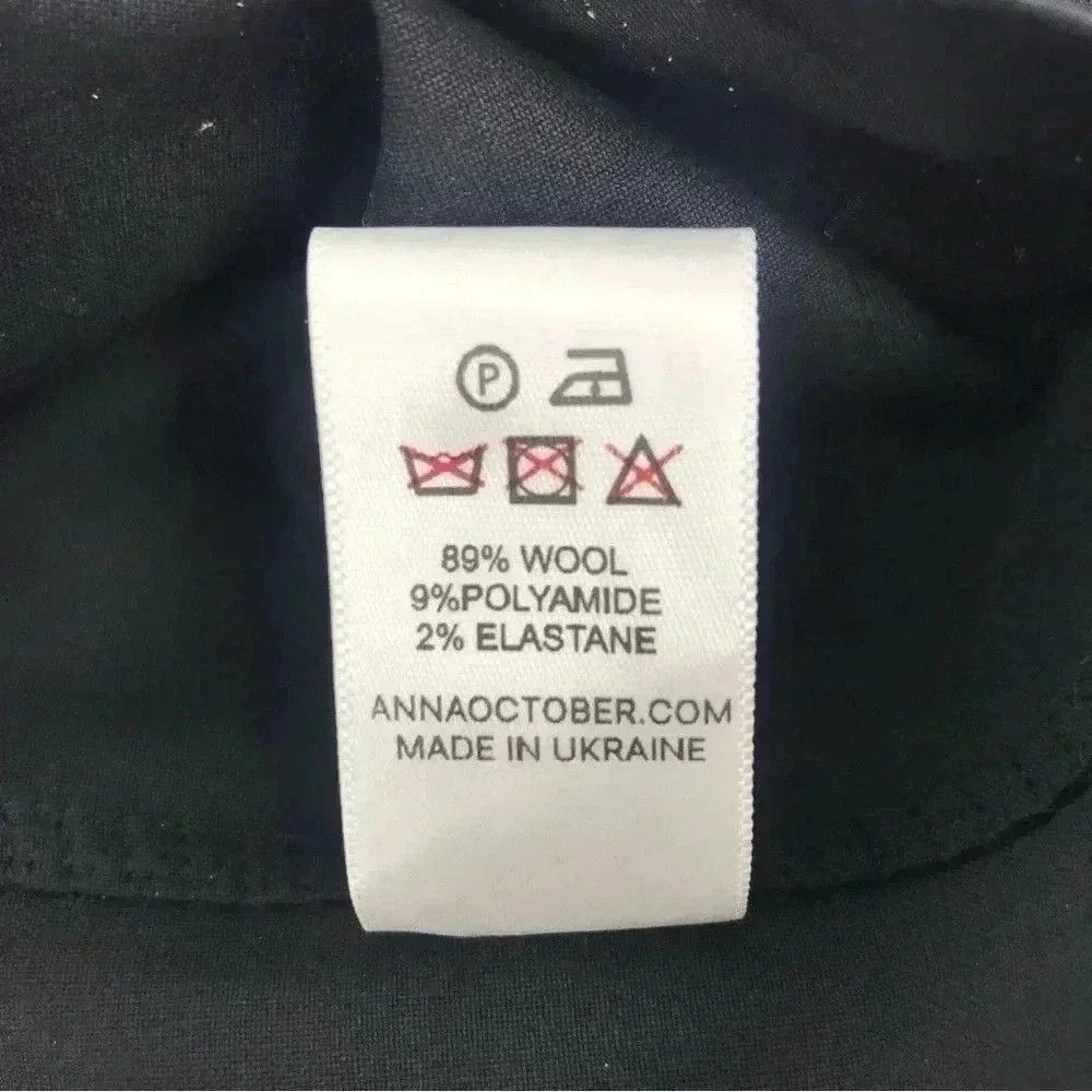 Anna October Anna October Wool Palazzo Pants 6 Black High Waist Crossover Size 28" / US 6 / IT 42 - 8 Thumbnail
