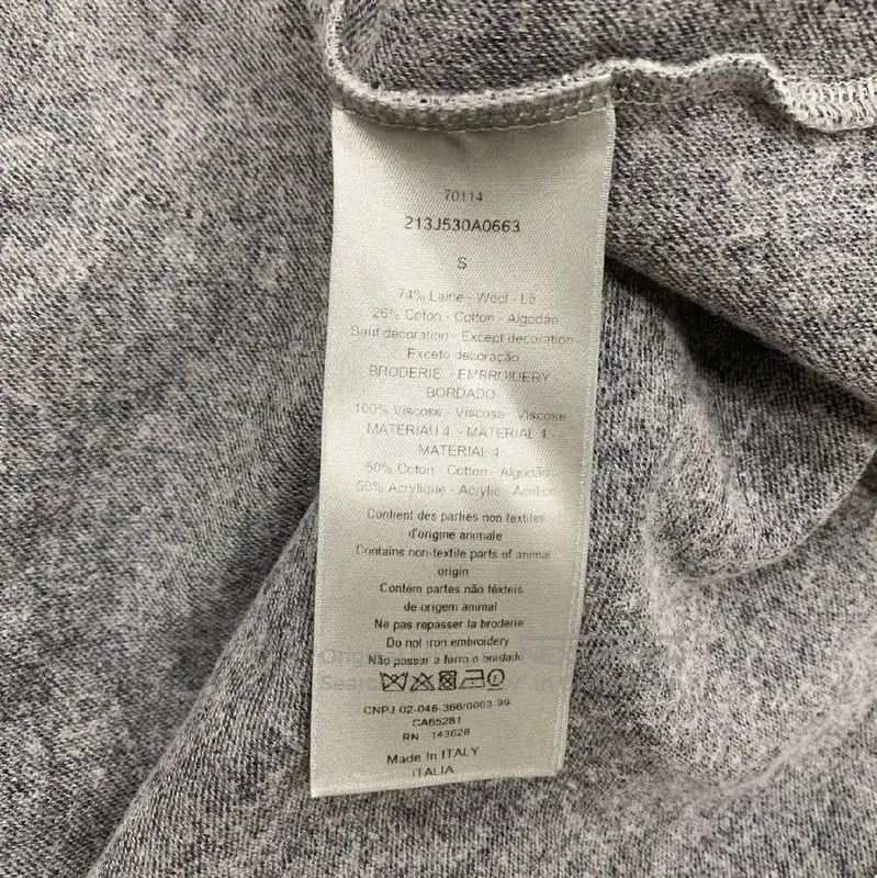 Dior Dior Grey Cotton Women's T. Size S / US 4 / IT 40 - 8 Thumbnail