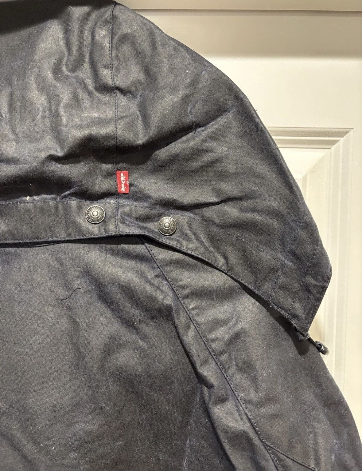 Barbour Barbour x Levi's OS Bedale Waxed Jacket L Blue Oversized Size US L / EU 52-54 / 3 - 8 Thumbnail