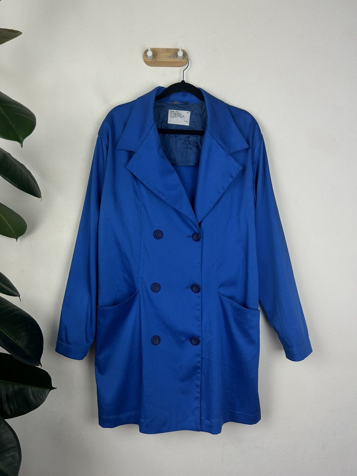 🧿chinese belted coat navy blue