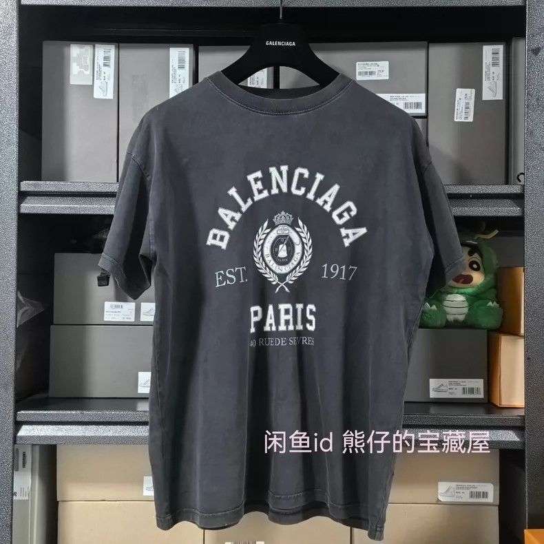 Balenciaga Balenciaga Maisui 1917Logo vintage washed to make old crac Size US M / EU 48-50 / 2 - 1 Thumbnail