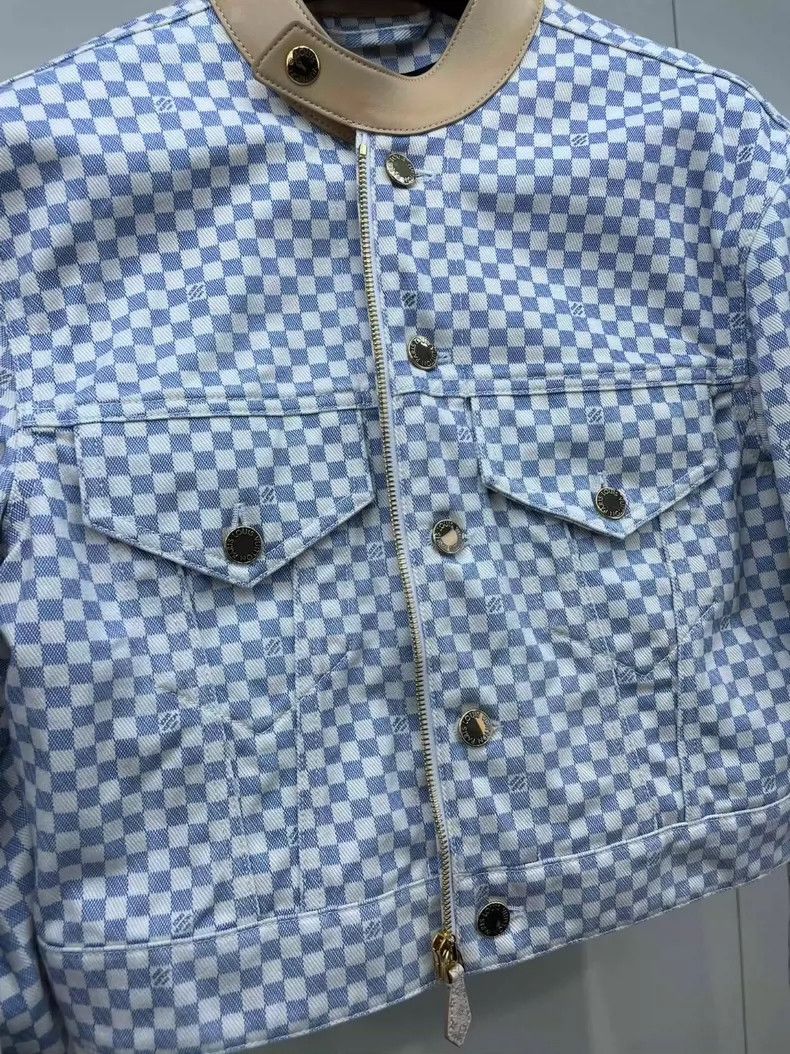 Louis Vuitton LOUIS VUITTON Classic checkerboard patchwork leather sleeve Size XS / US 0-2 / IT 36-38 - 6 Thumbnail