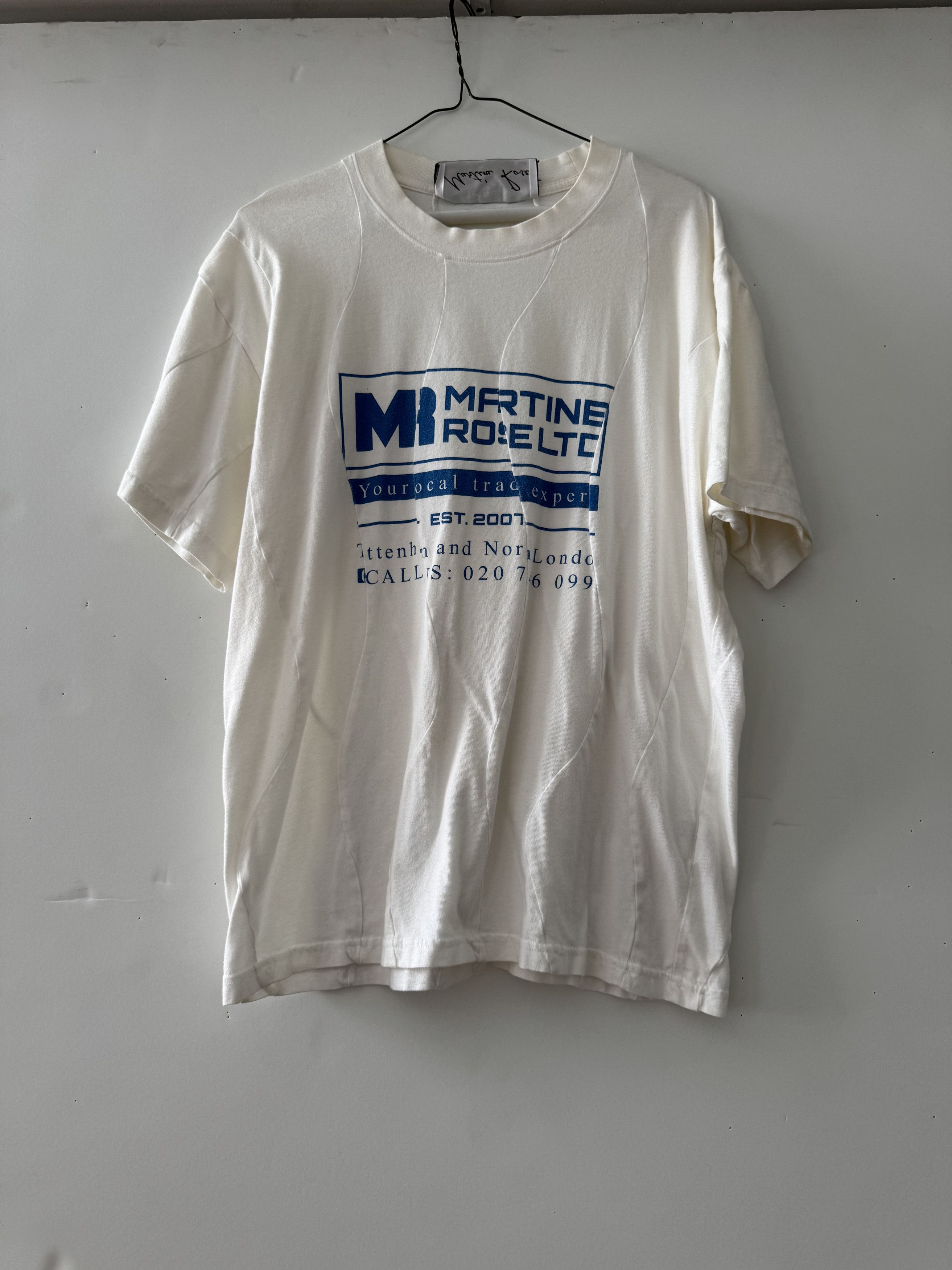 Pre-owned Martine Rose Wobbly S/s T-shirt In White