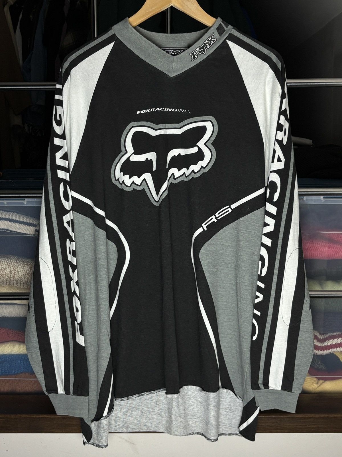 Fox Racing Fox Racing Y2K Motocross Moto Racing Long Sleeve Monster Tee ...