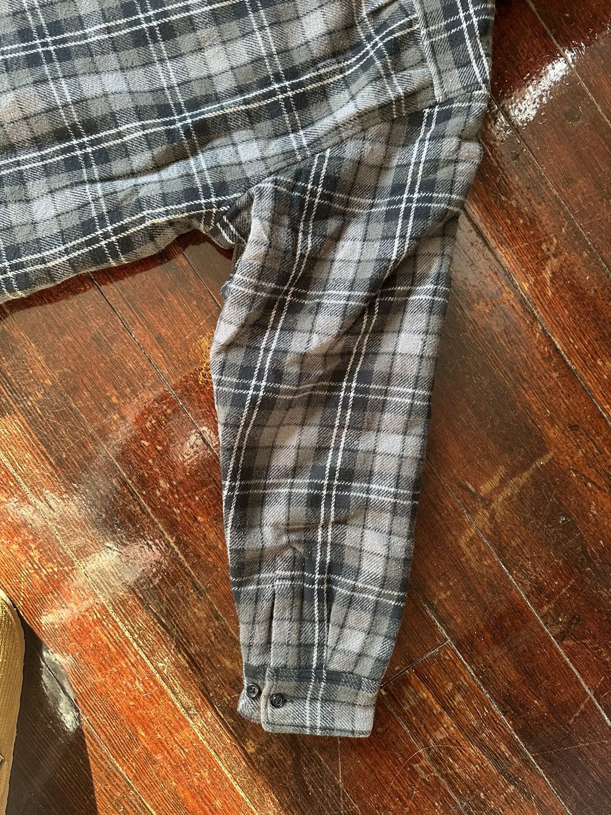 Supreme SUPREME TARTAN FLANNEL HOODED SHIRT BLACK LARGE FW23 Size US L / EU 52-54 / 3 - 9 Thumbnail