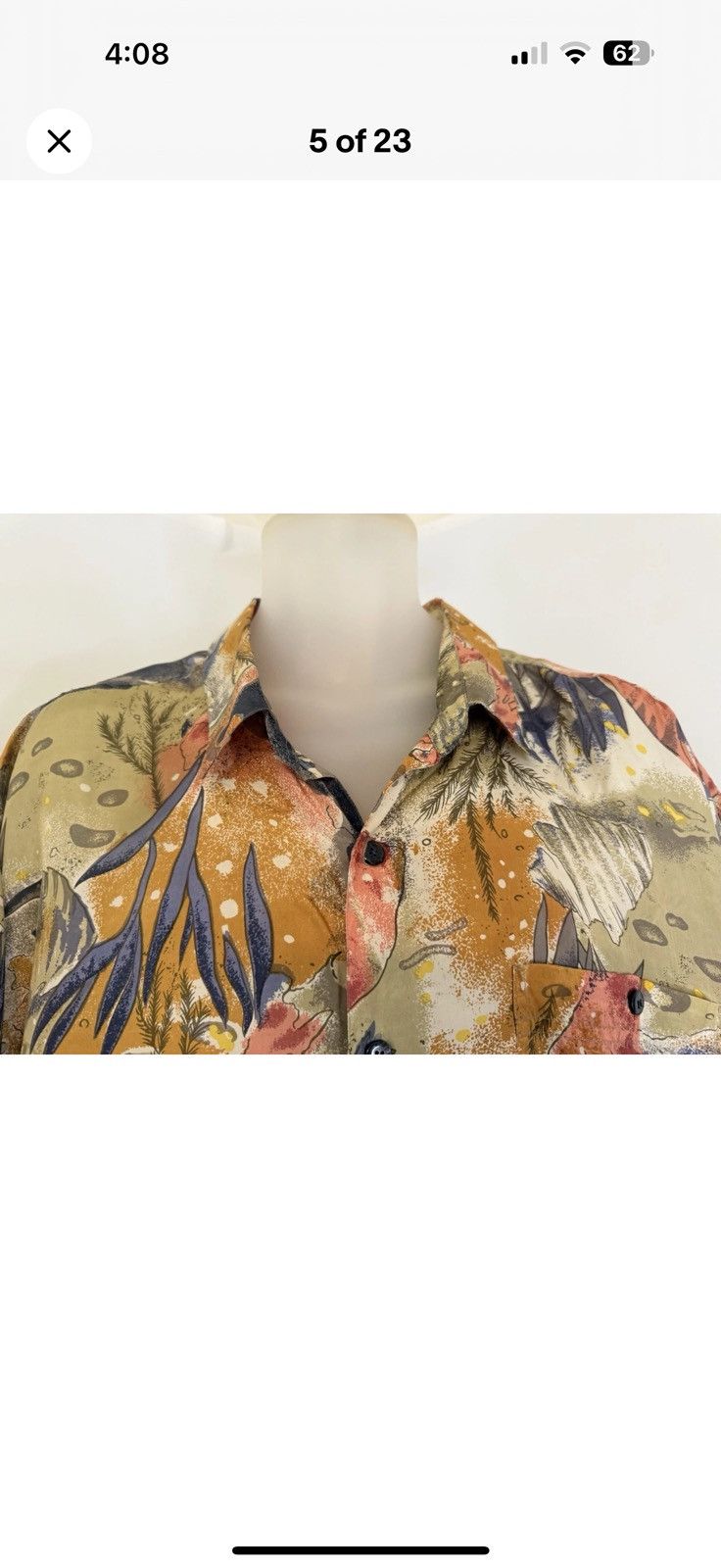 Other Summa Silk Tropical Fish Shirt XL Short Sleeve Hawaiian Size US XL / EU 56 / 4 - 5 Thumbnail