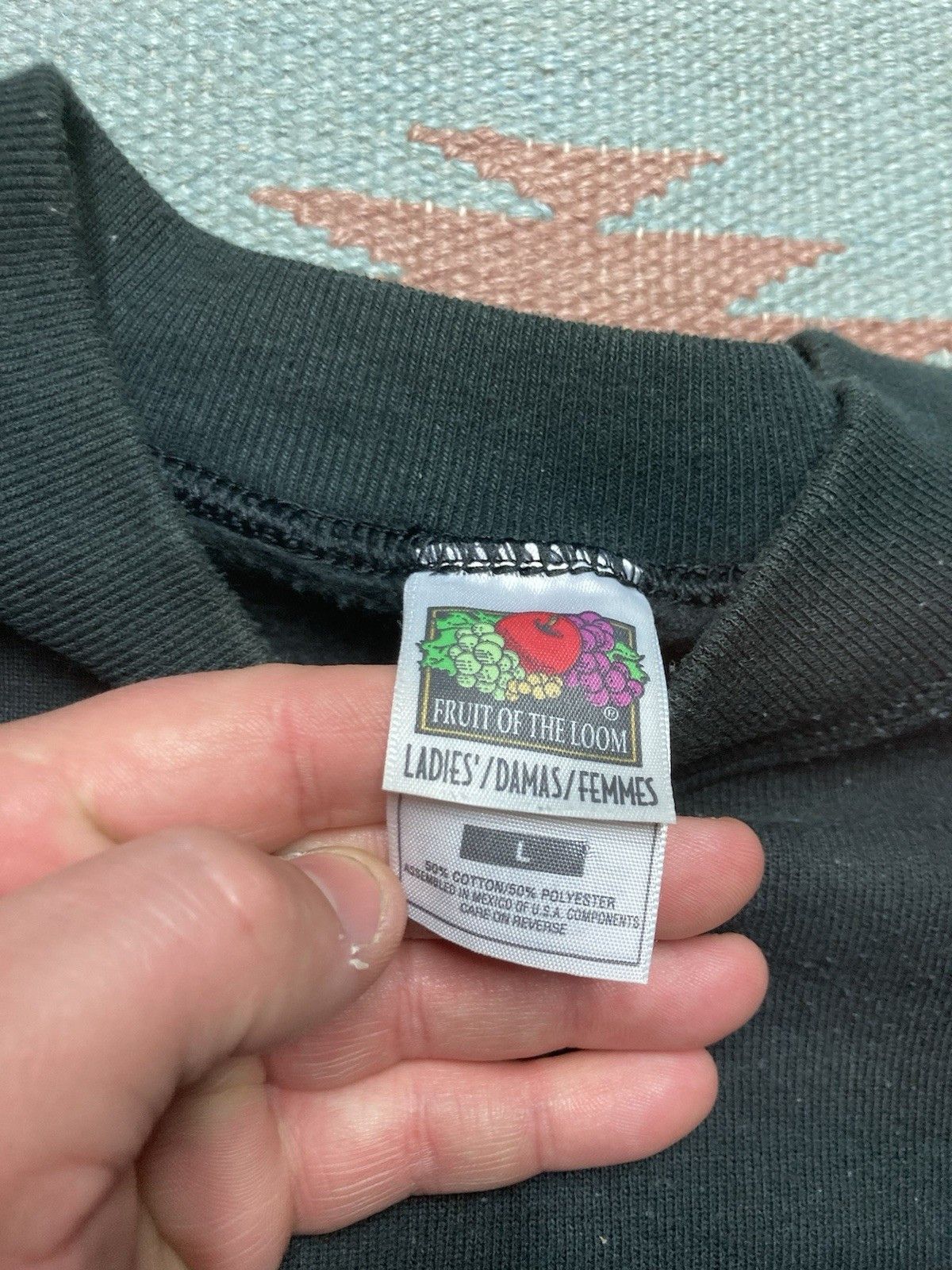 Fruit Of The Loom × Vintage crewneck sweatshirt blank goth grunge fruit of the loom L Size US L / EU 52-54 / 3 - 4 Thumbnail