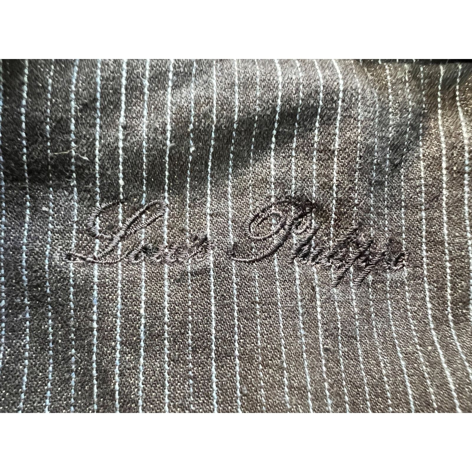 Louis Philippe Louis Philippe Denim Blazer Men Large Striped Vented Jacket Size US L / EU 52-54 / 3 - 21 Thumbnail