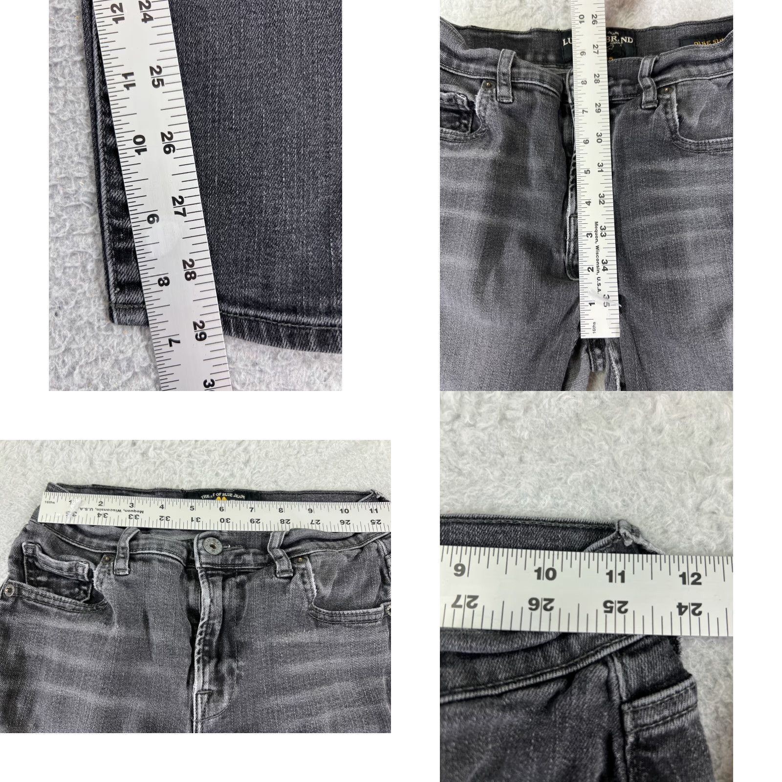 Lucky Brand Lucky Brand Jeans Womens 0 Black Denim Skinny Mid Rise 21x29 Inseam 29 Comfort Stretch Size 25" / US 0 / IT 36 - 8 Thumbnail