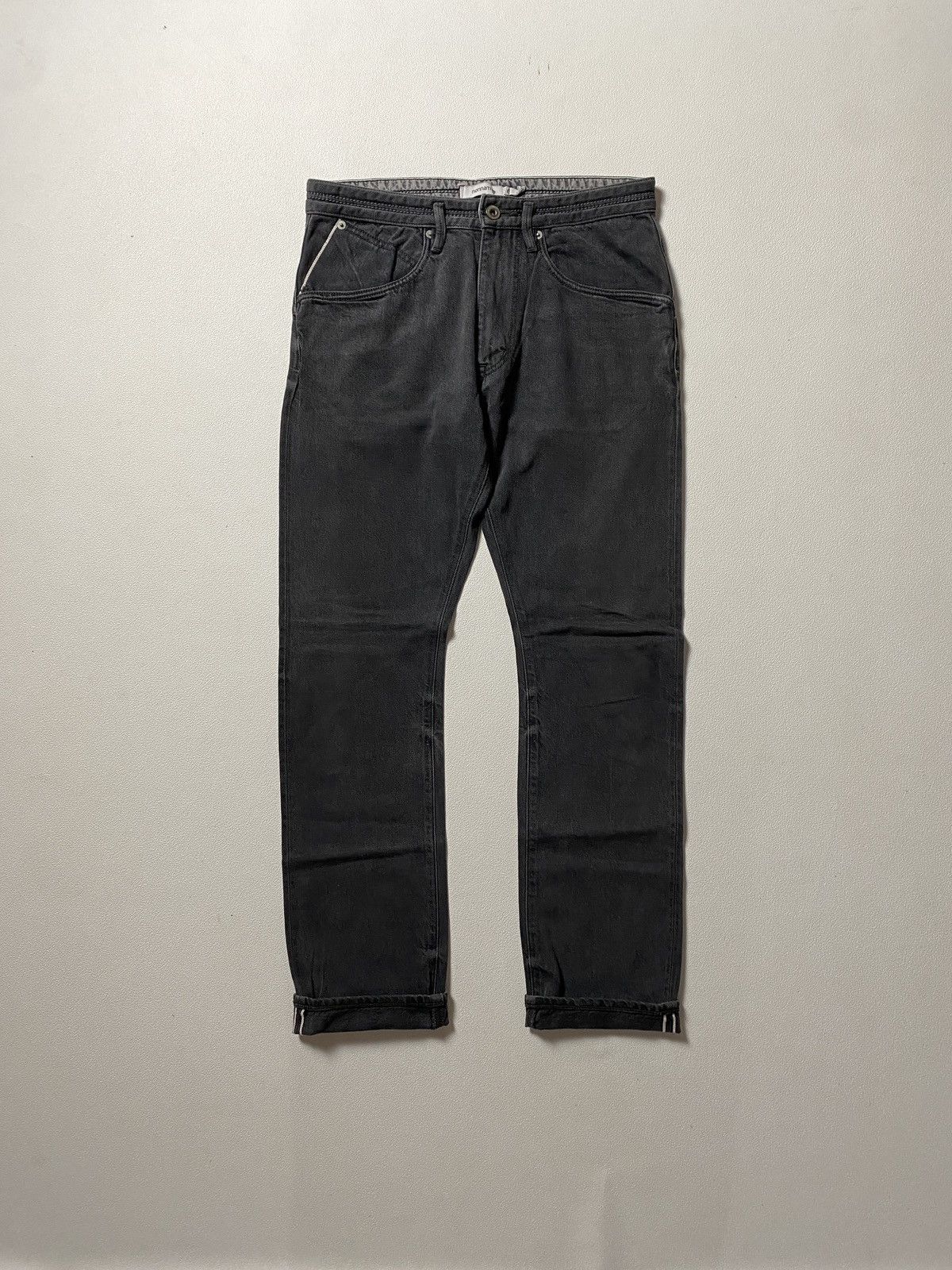 Japanese Brand Nonnative selvedge Japan black skinny biker jeans Size US 30 / EU 46 - 1 Thumbnail