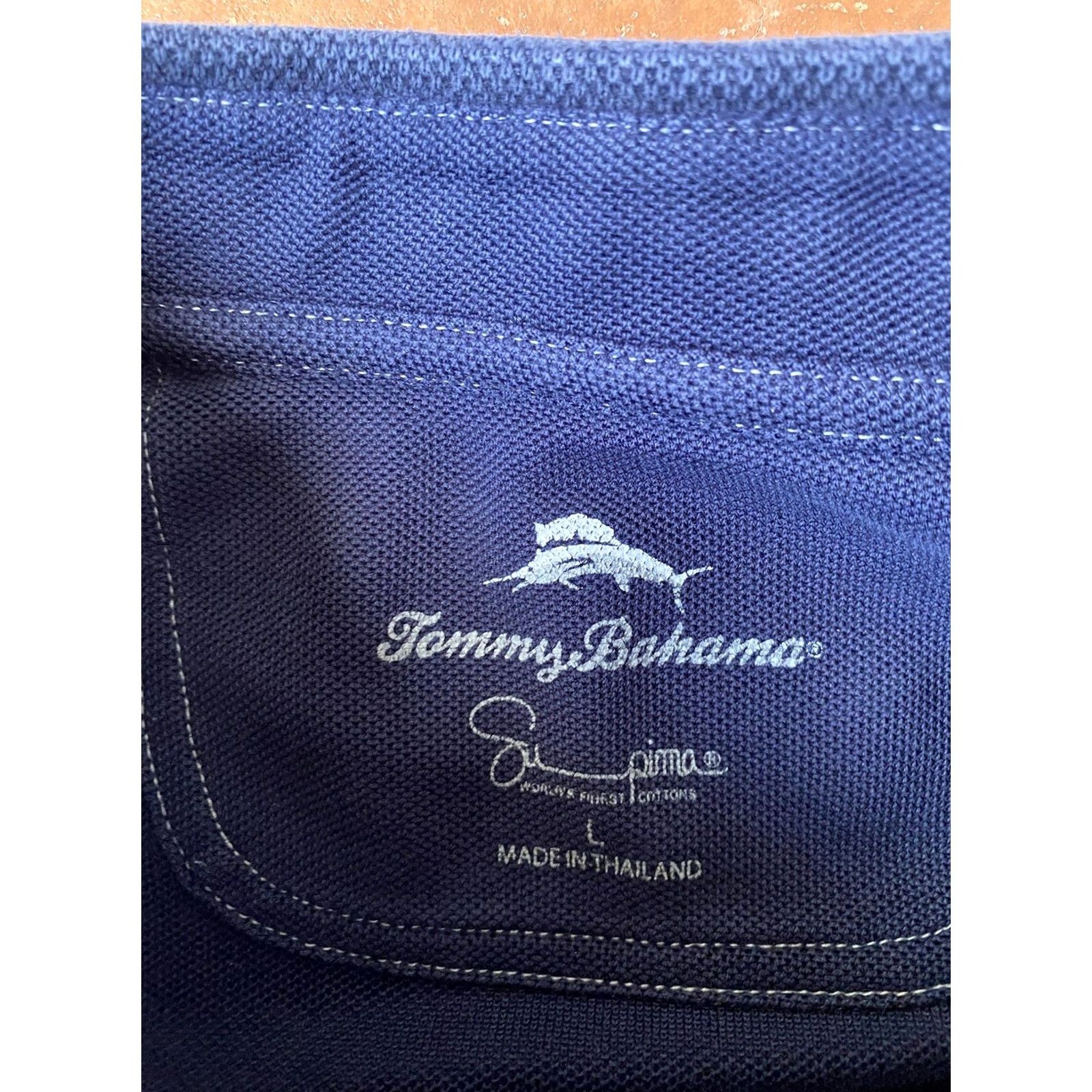 Tommy Bahama Tommy Bahama Islandzone Supima Blue Polo Cotton Shirt L Men Polo Shirt Size US L / EU 52-54 / 3 - 2 Thumbnail