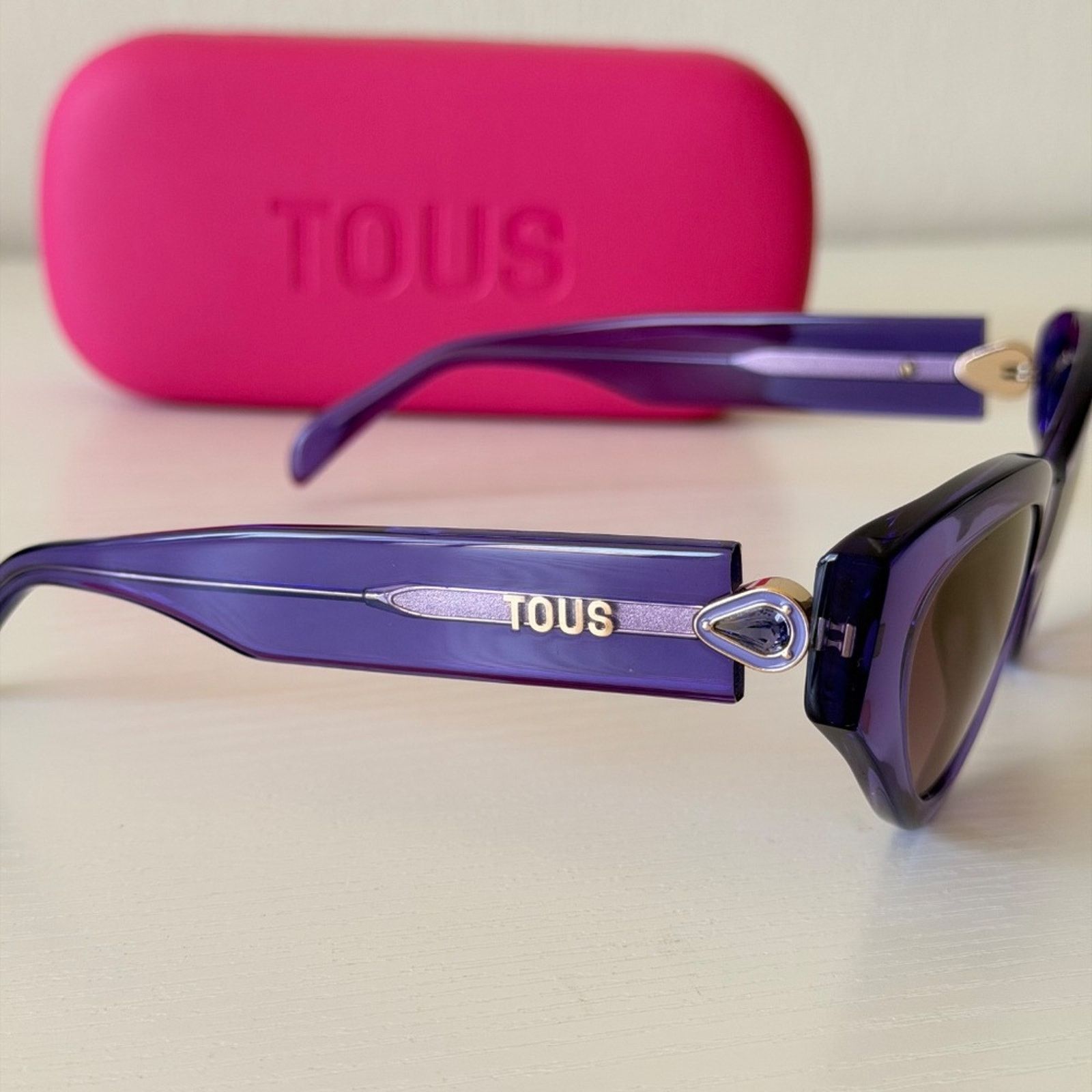 TOUS New, Tous Purple Sunglasses, STOB84S 08LA, Authentic Size ONE SIZE - 8 Thumbnail