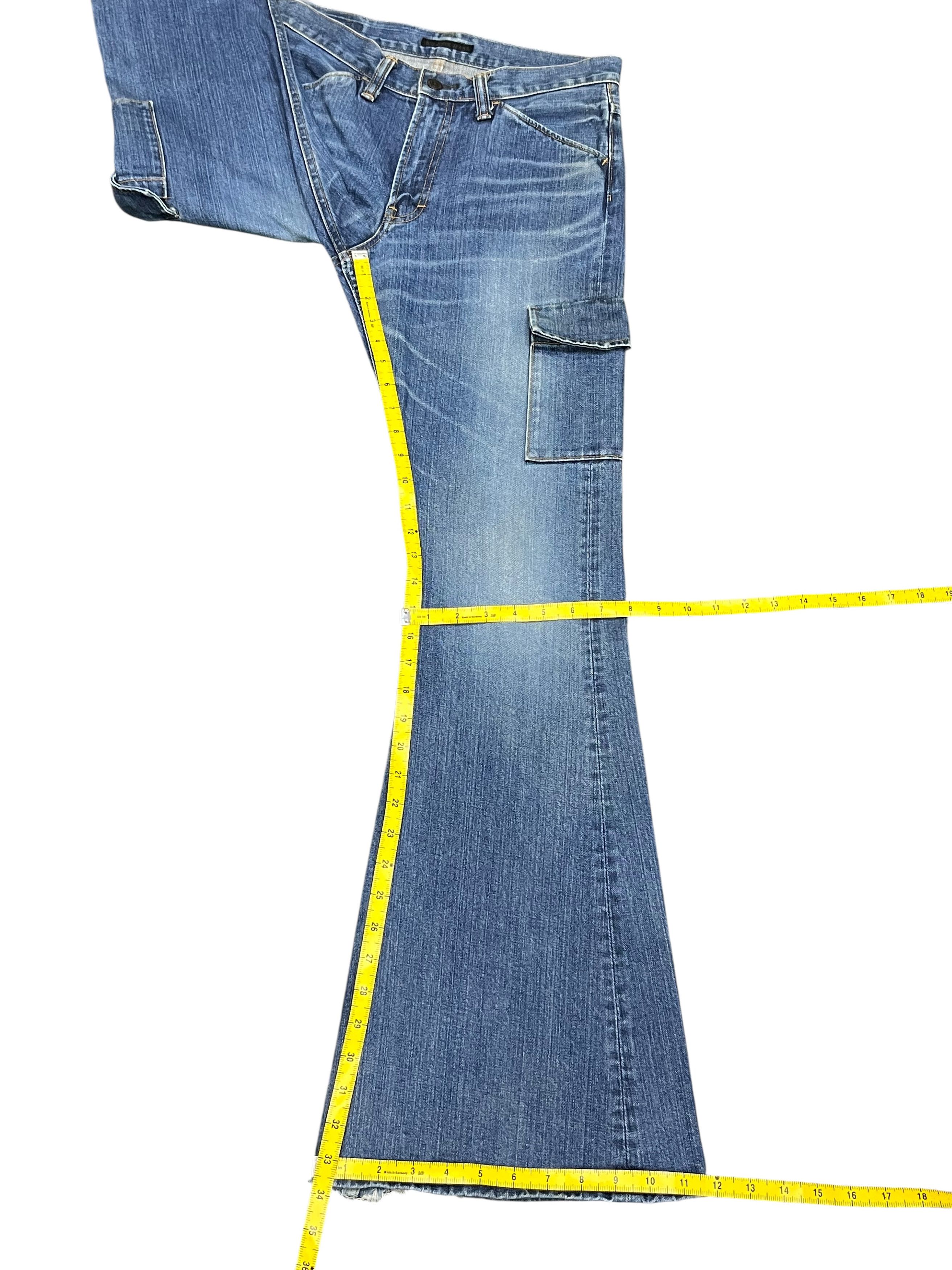 Big John UltraRare Vintage BIG JOHN Super Flare Hourglass Cargo Jeans Size 28" / US 6 / IT 42 - 16 Thumbnail