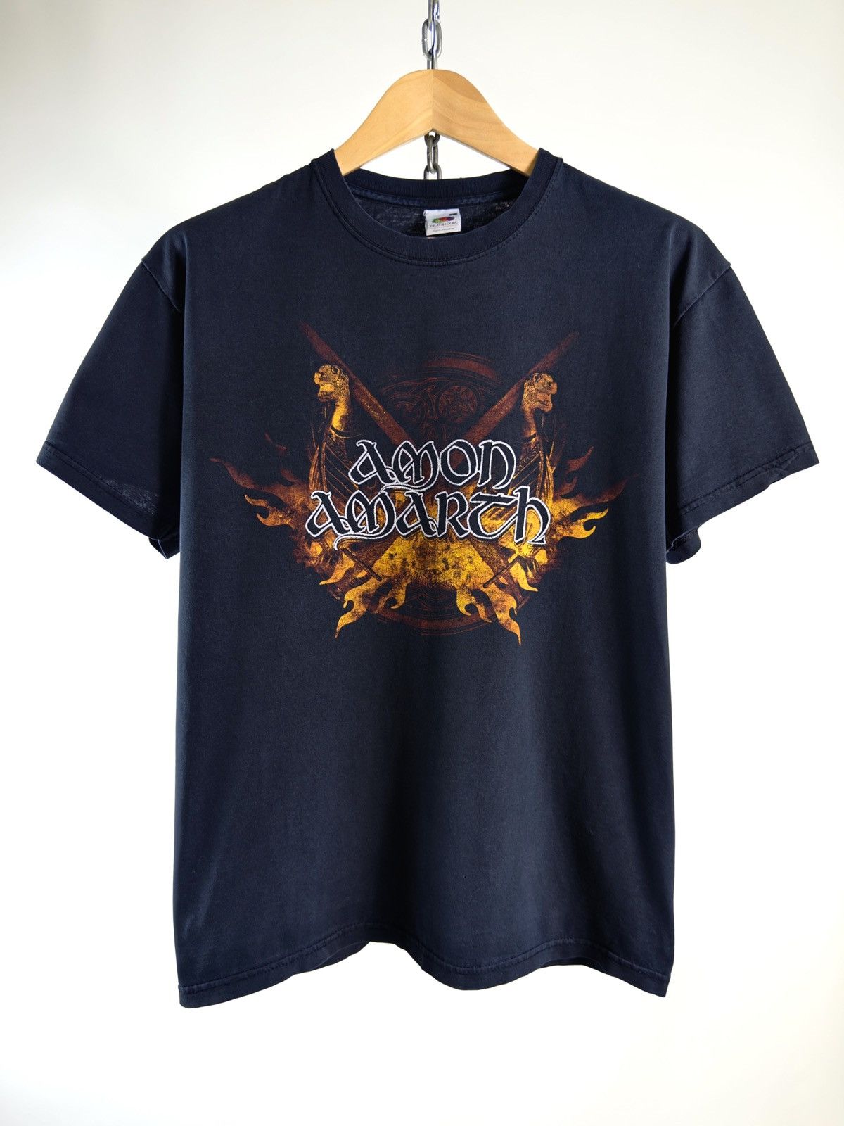 Band Tees 00s Vintage Amon Amarth Faded Rock Tee T-Shirt Size US L / EU 52-54 / 3 - 3 Thumbnail