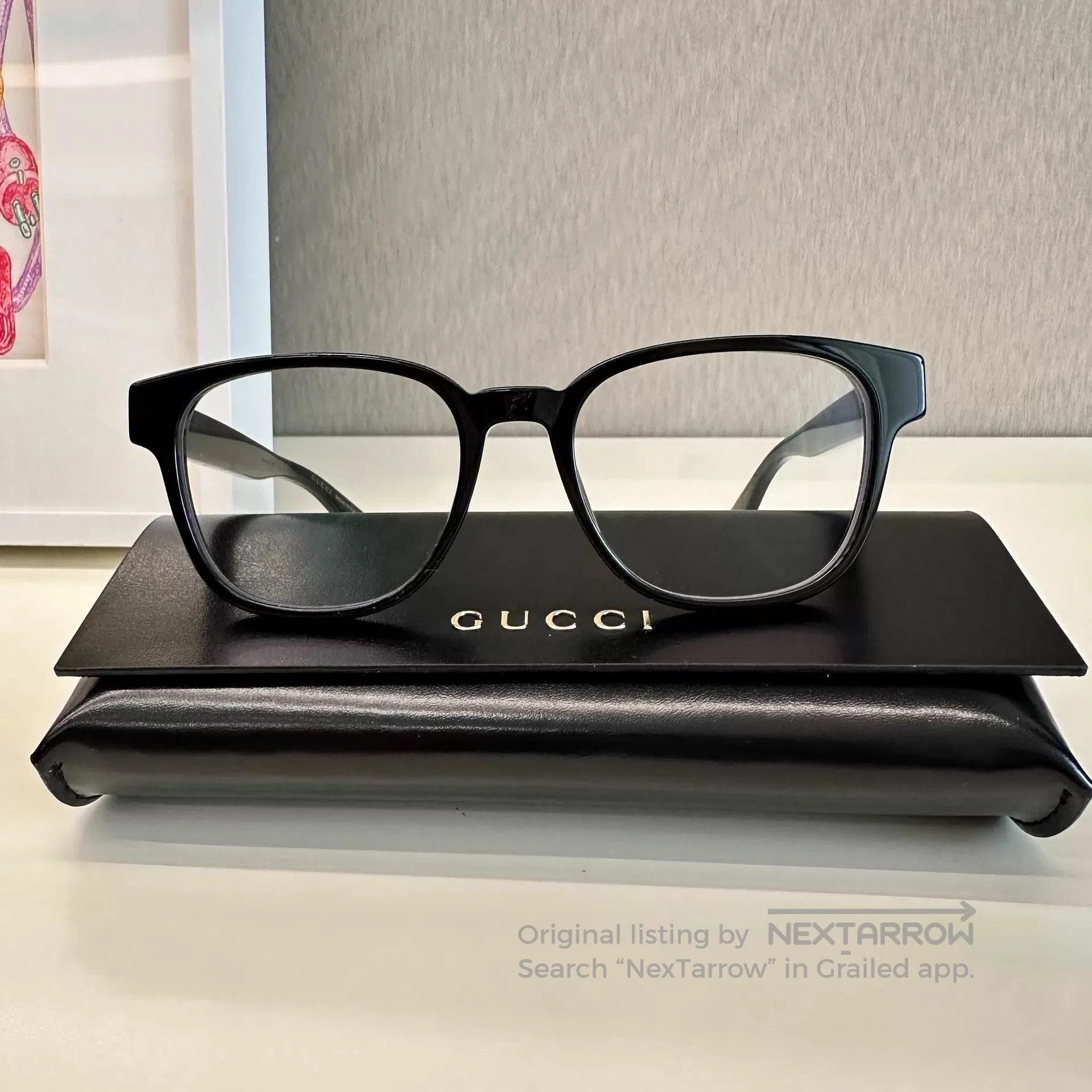 Gucci Black Square Frame Optical Glasses. Size ONE SIZE - 6 Thumbnail