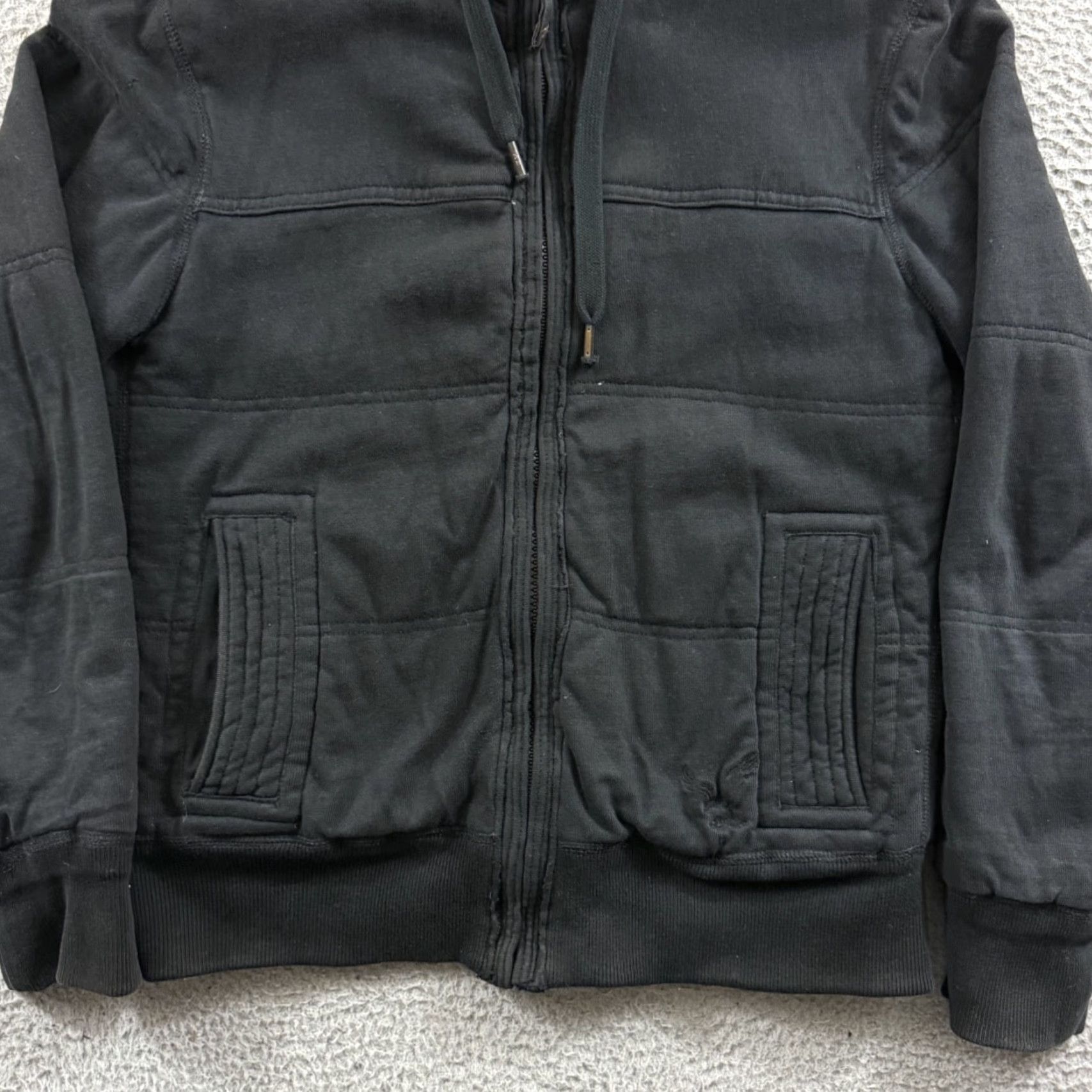 American Eagle Outfitters VINTAGE American Eagle Jacket Mens M Black Hooded Zip Bomber Jacket Outdoor Y2K Size US M / EU 48-50 / 2 - 2 Thumbnail